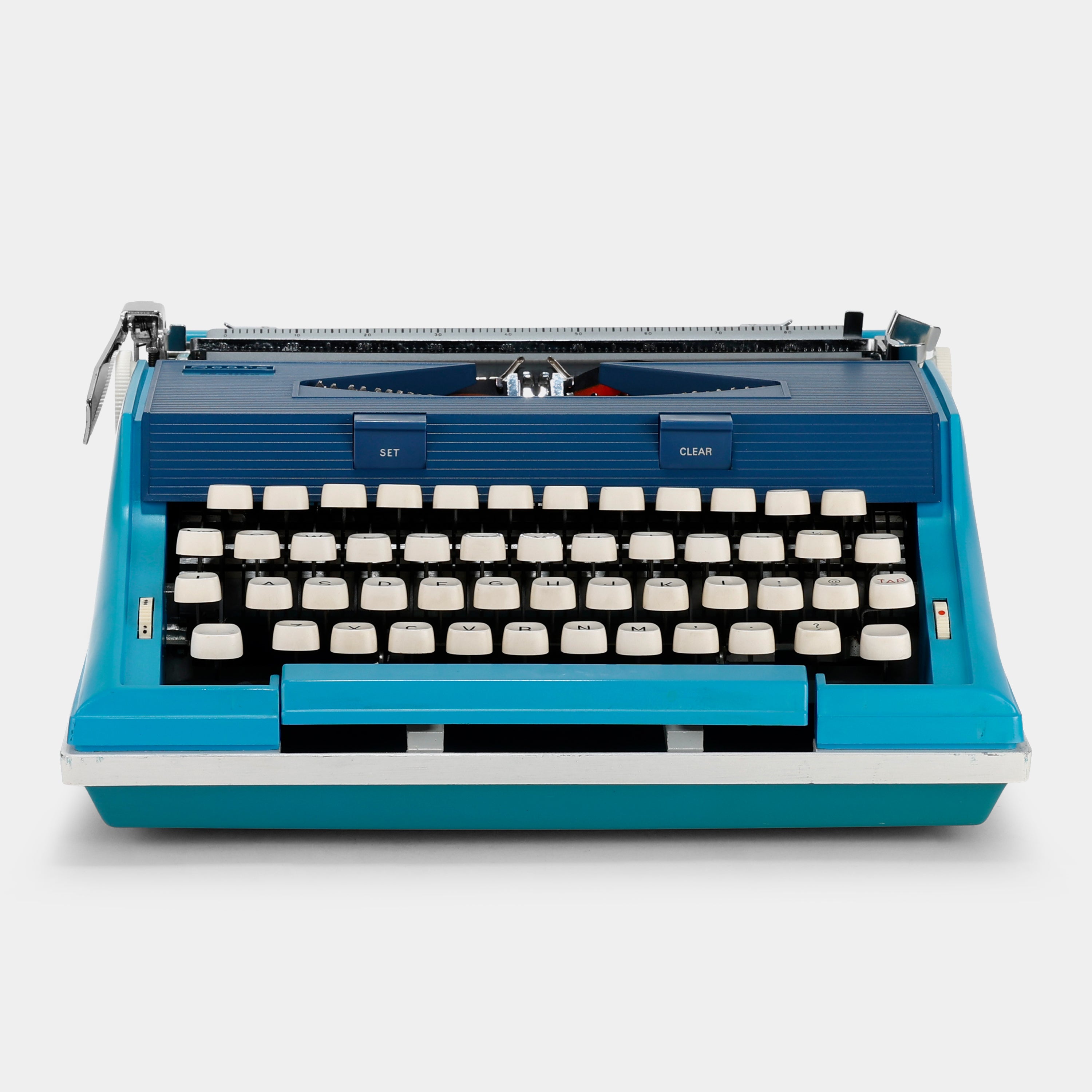 Sears Malibu Blue Manual Typewriter and Case