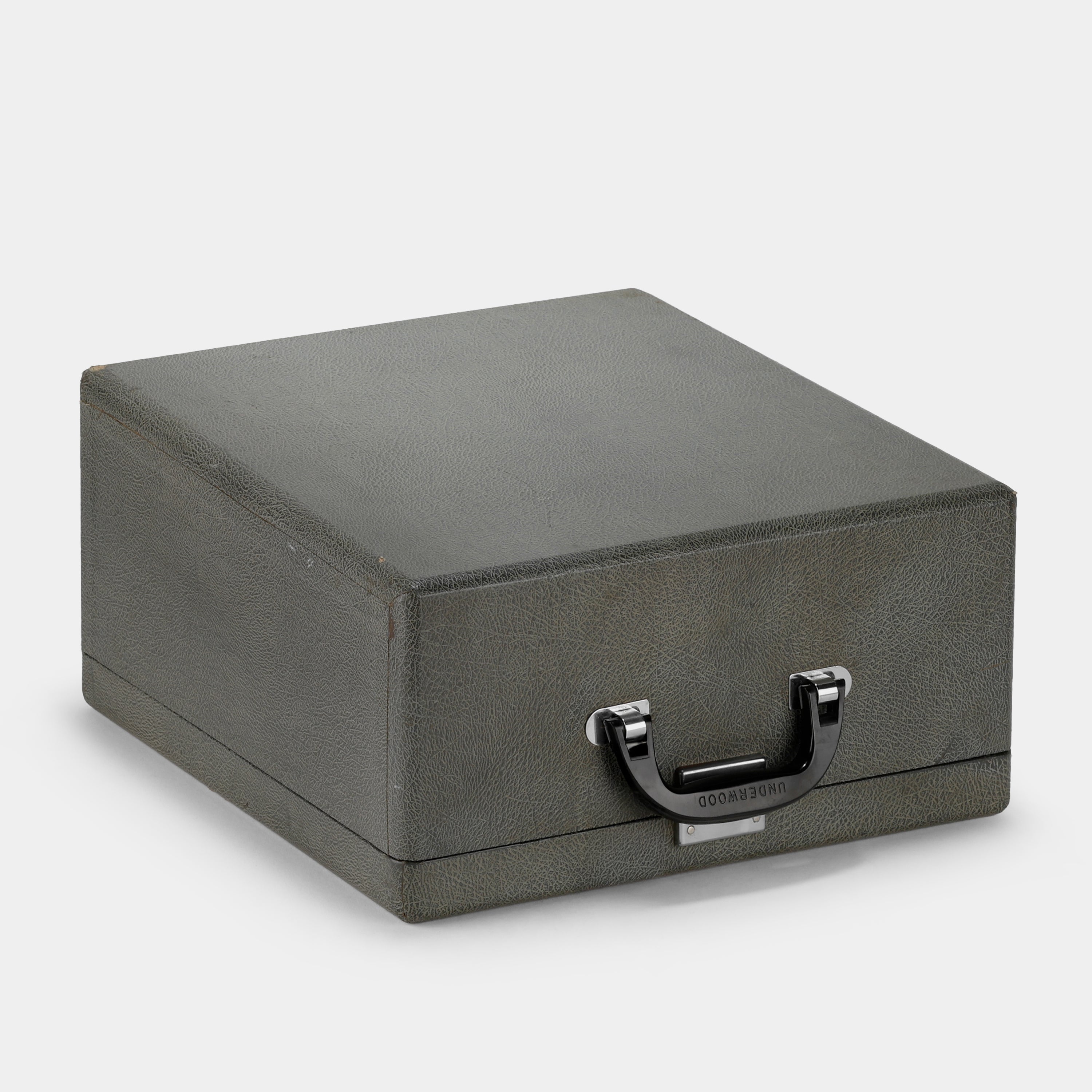 Underwood Finger Elite Dark Grey Manual Typewriter and Case