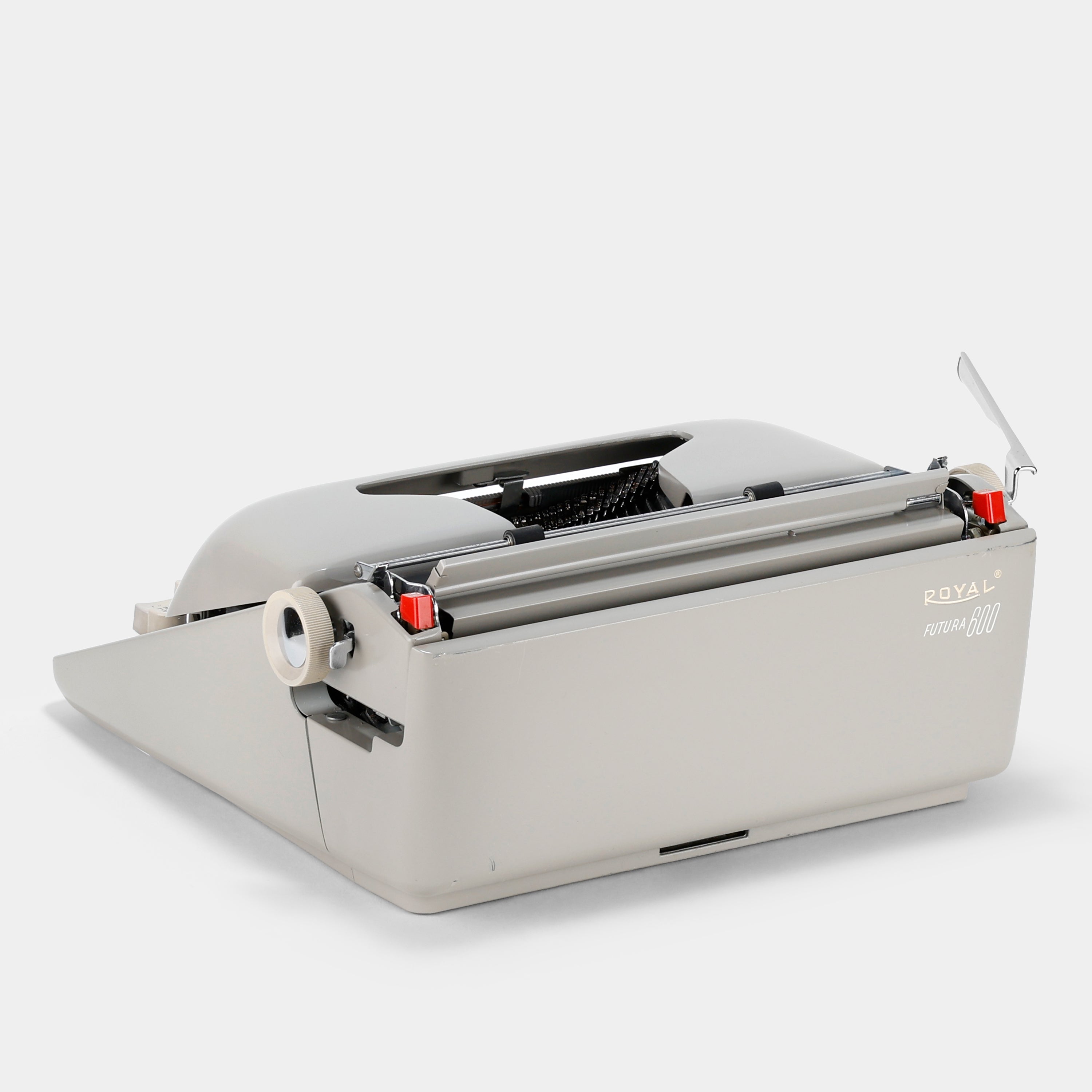 Royal Futura 600 Grey Manual Typewriter and Case