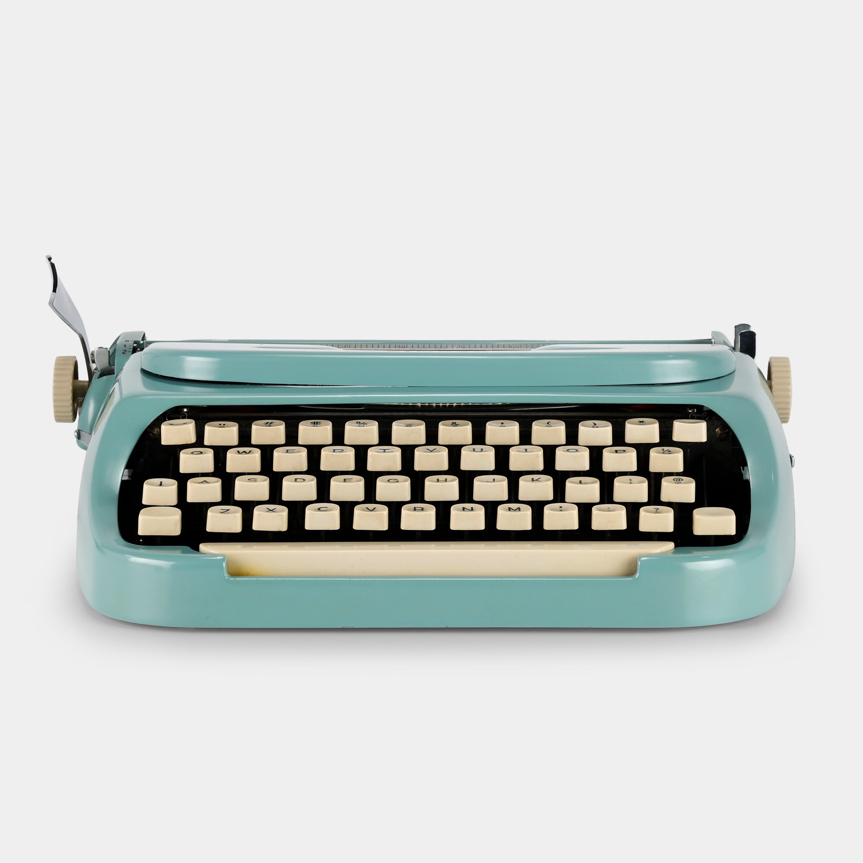 Singer Scholastic Teal Manual Typewriter and Case