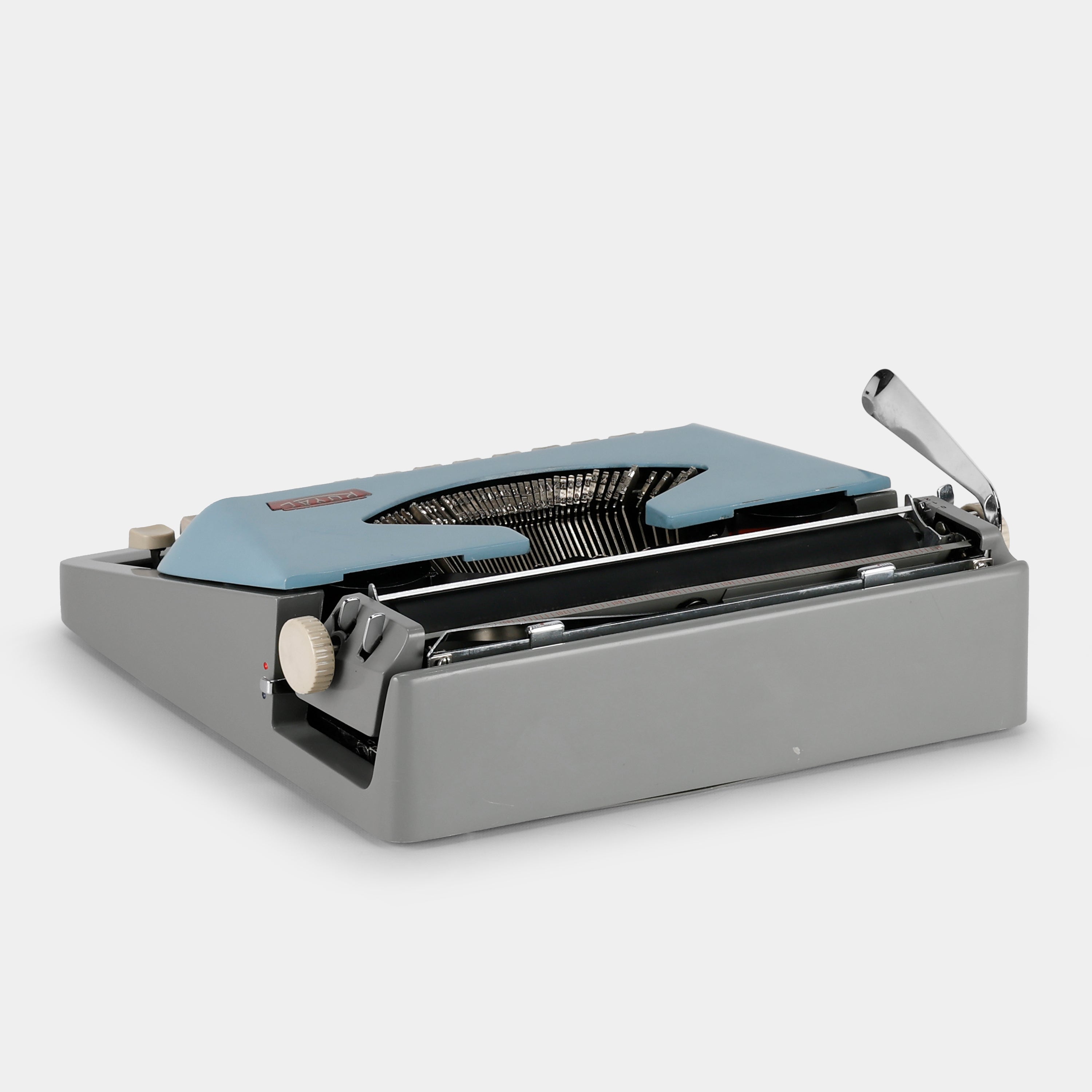 Royal Signet Blue Manual Typewriter and Case