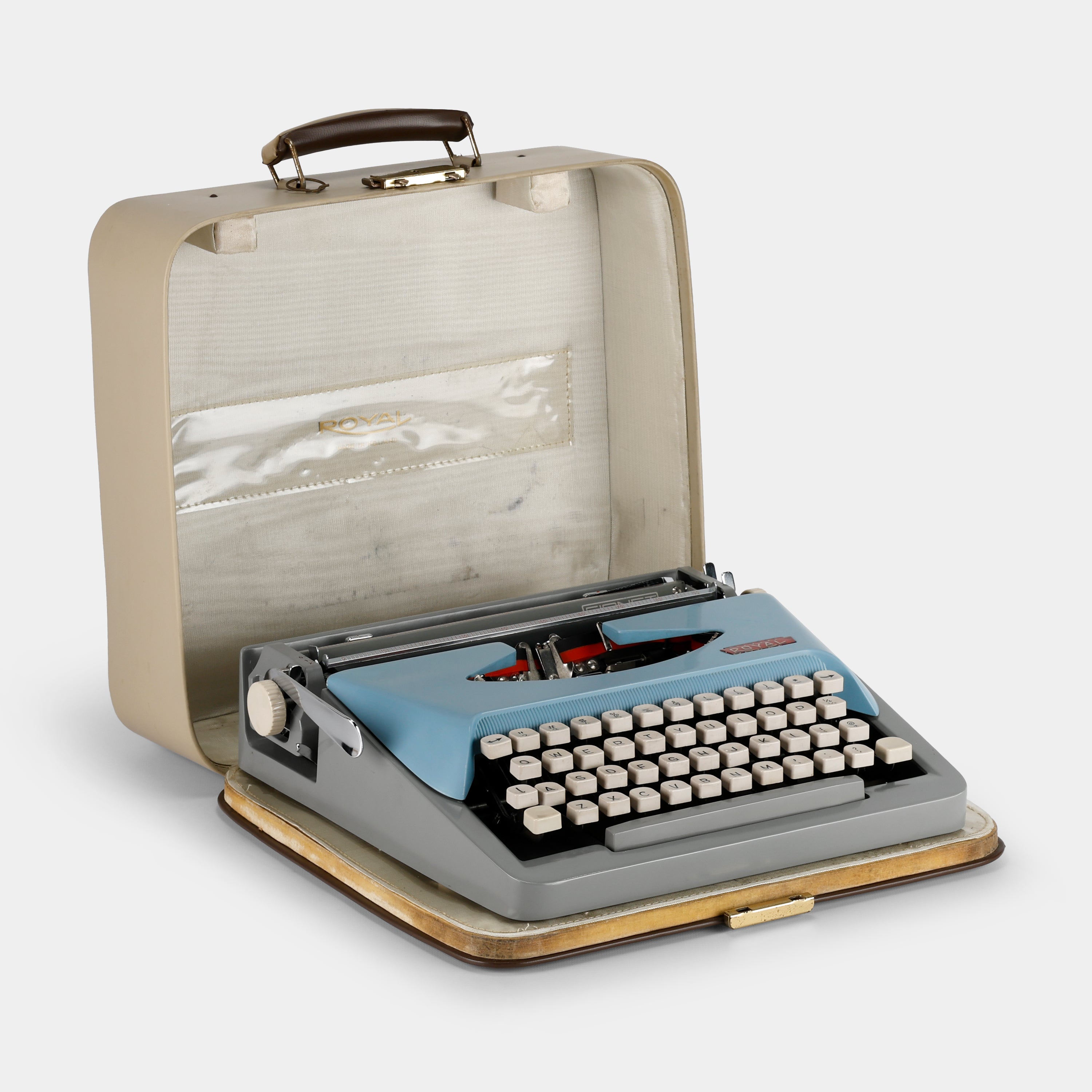 Royal Signet Blue Manual Typewriter and Case