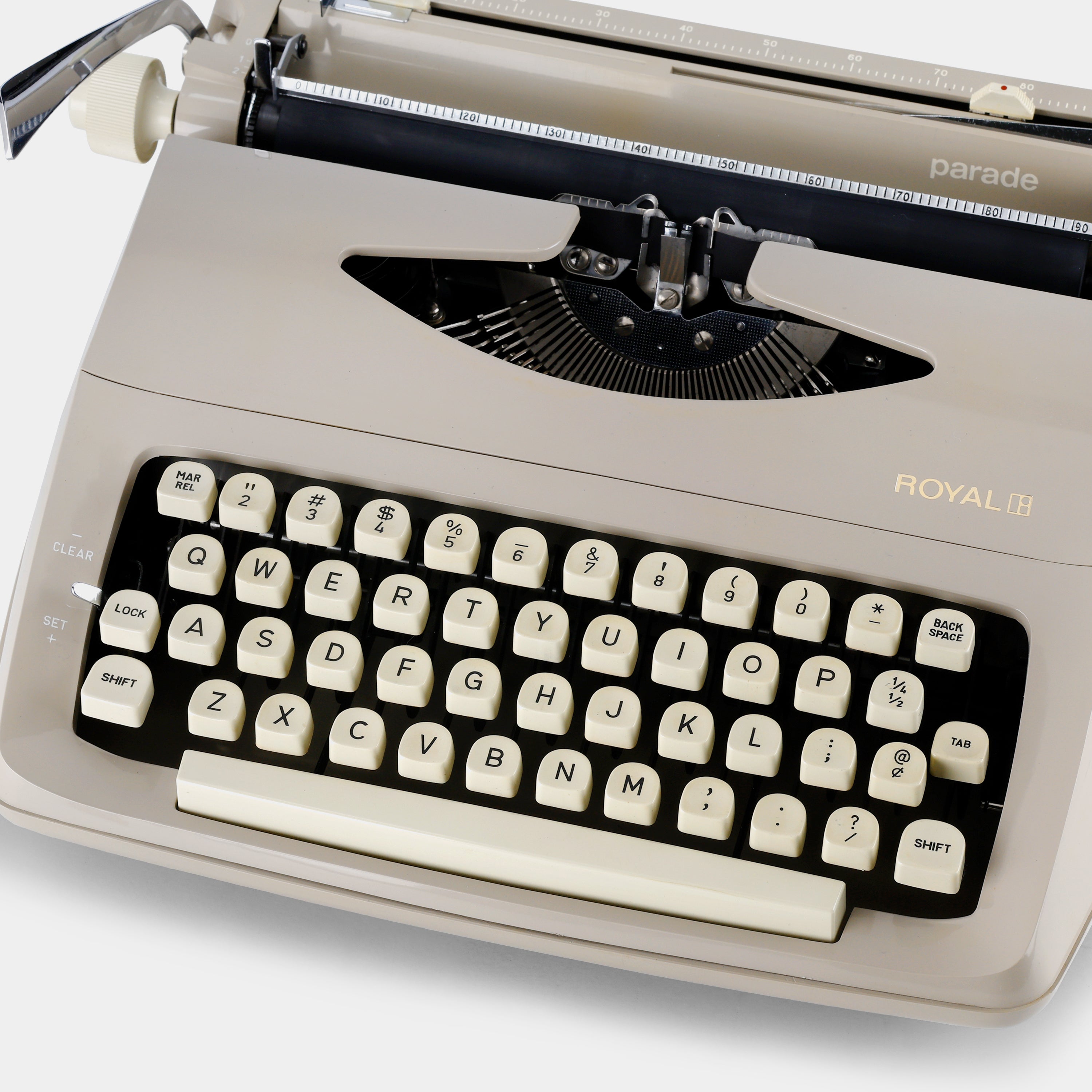 Royal Parade Beige Manual Typewriter and Case