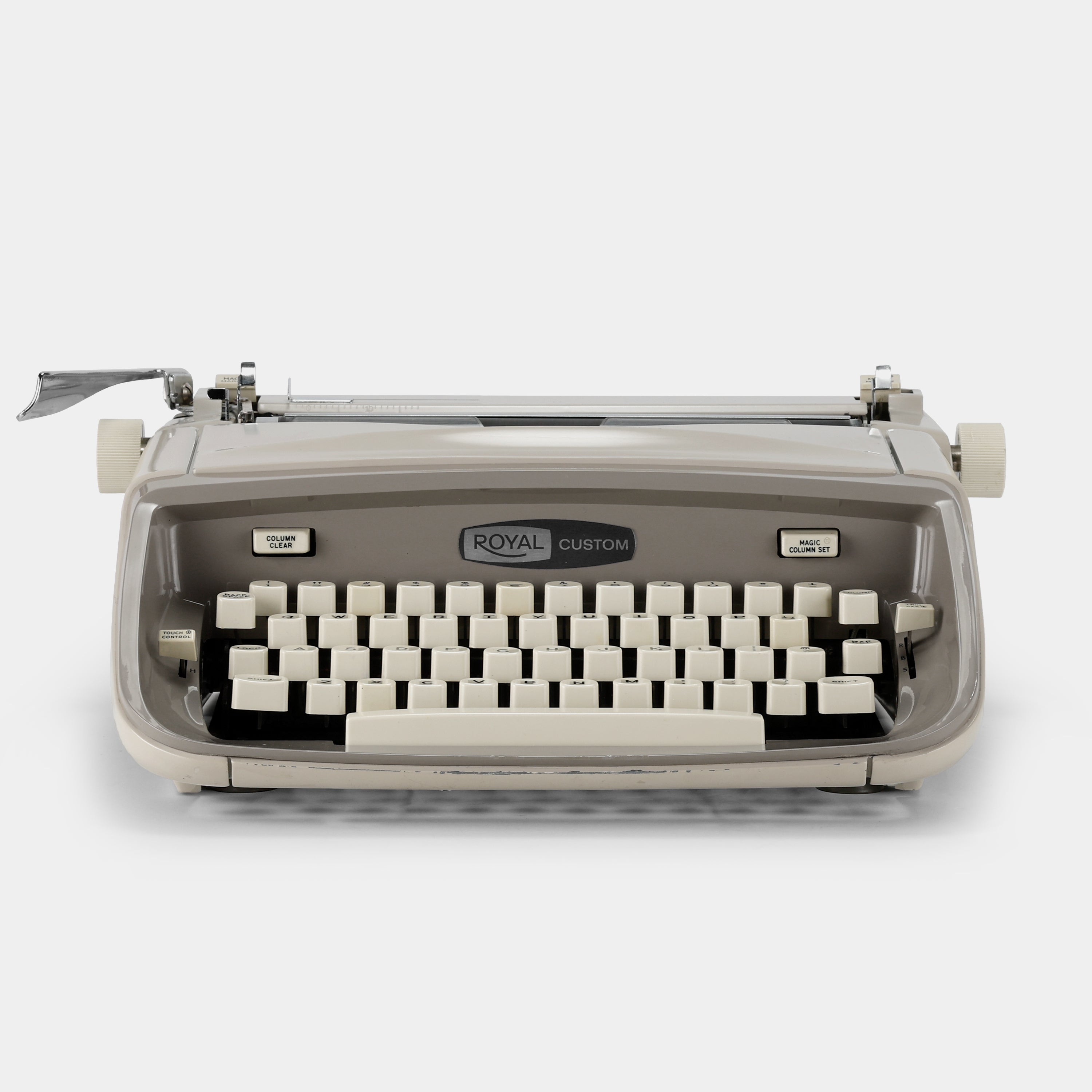 Royal Custom Beige and Grey Manual Typewriter and Case