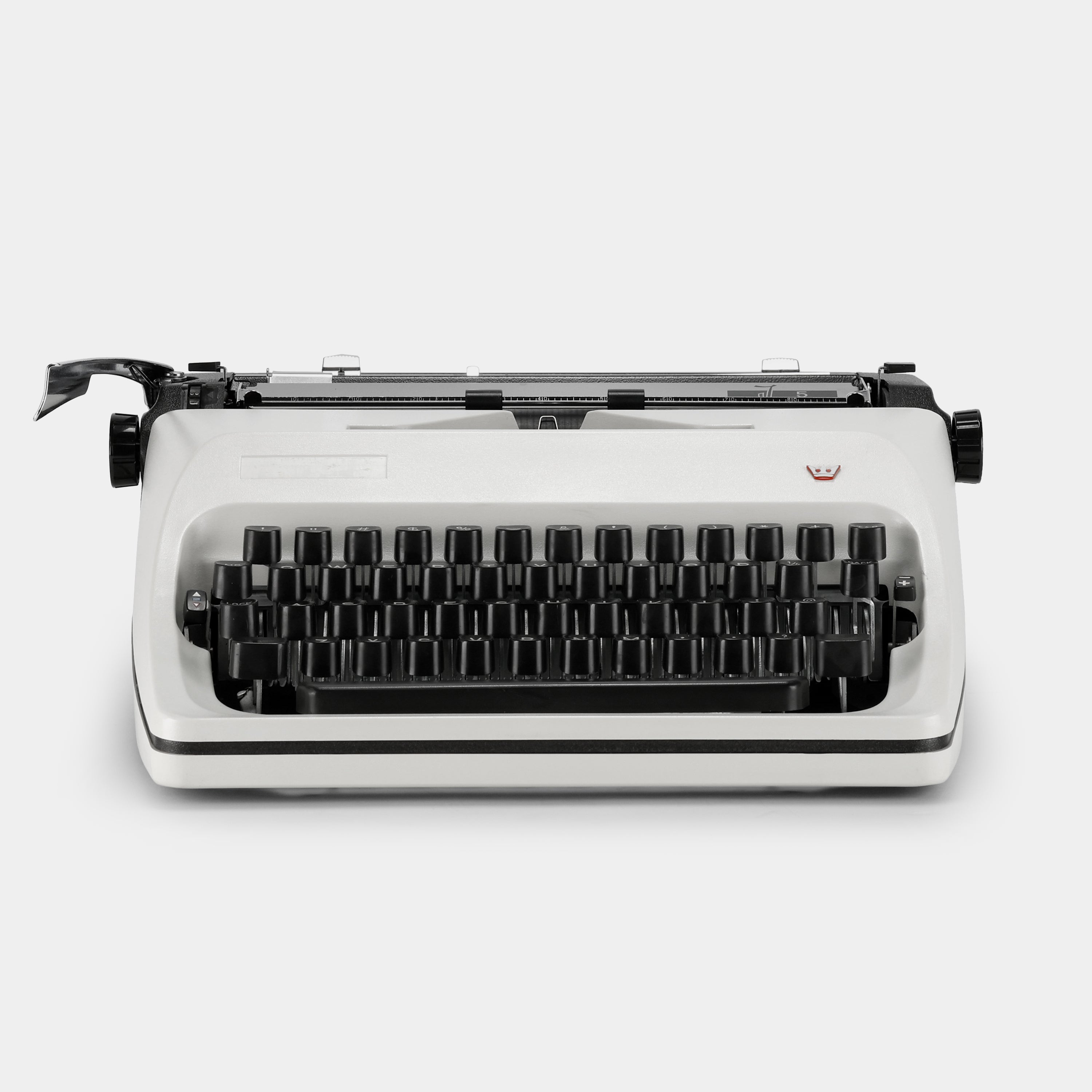 Adler J5 White Manual Typewriter and Case