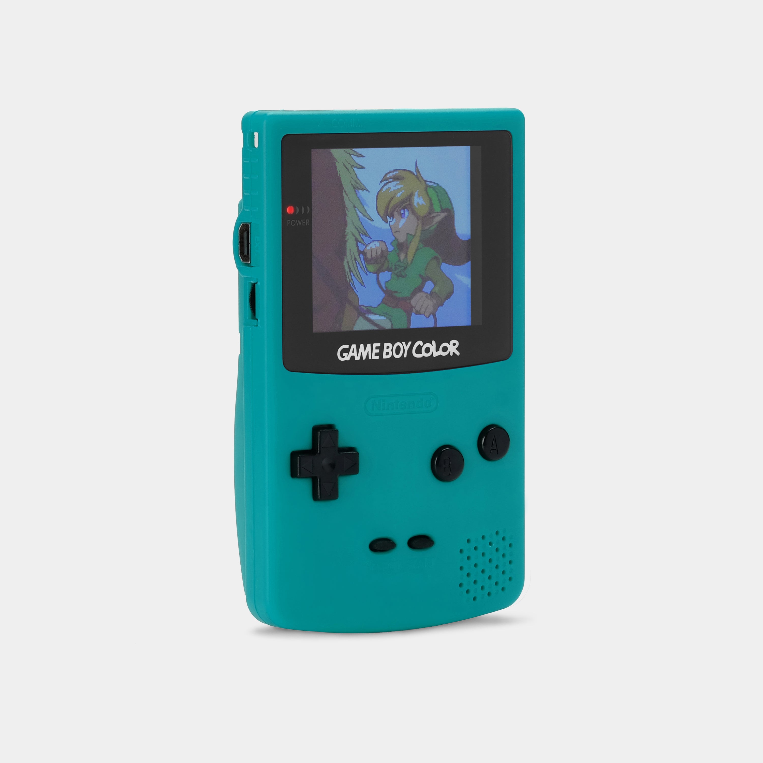 Nintendo Game Boy Color Teal Game Console With Backlit Screen