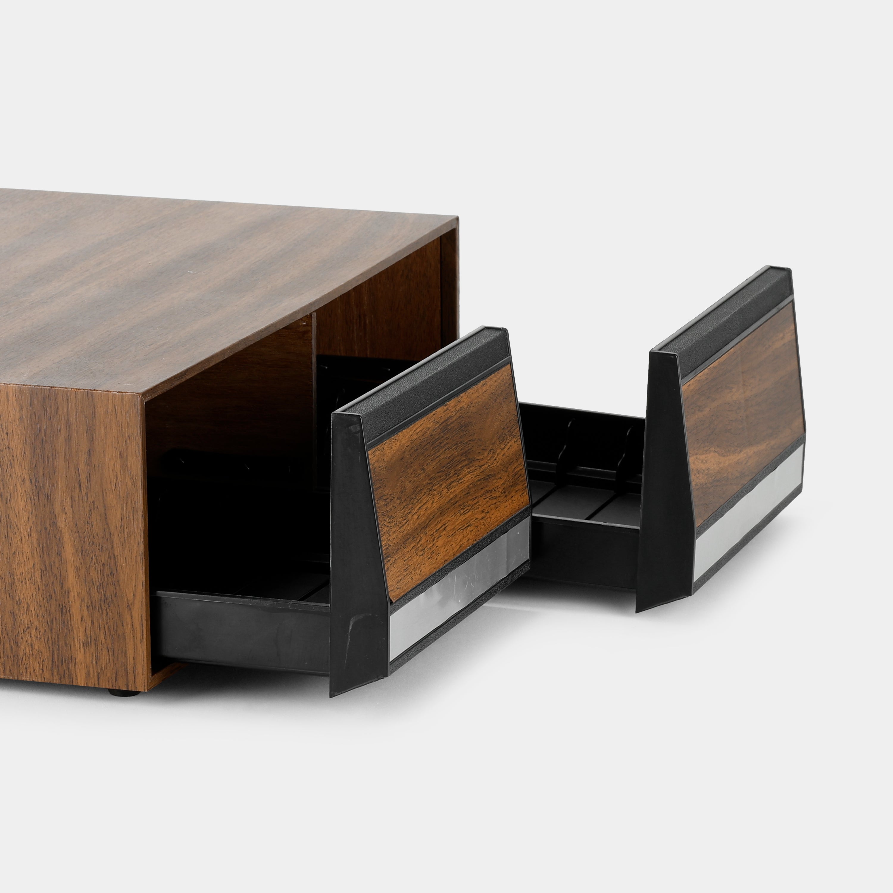 Wood Veneer VHS Tape Storage Drawers