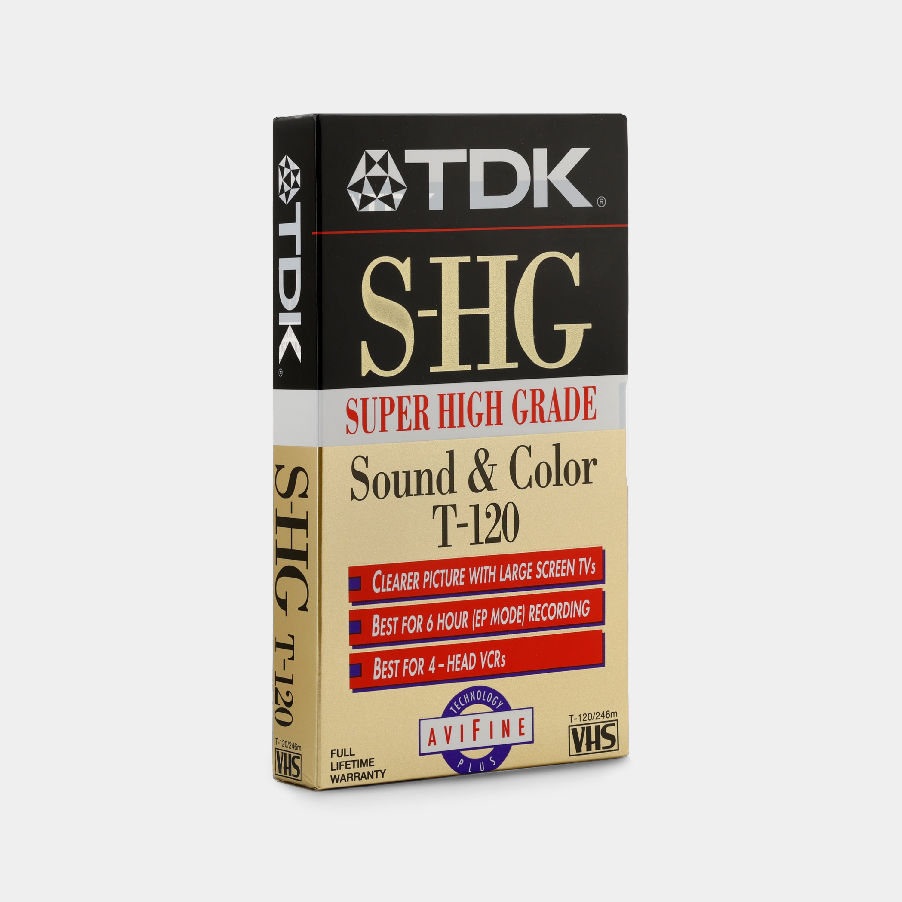 TDK S-HG Super High Grade Sound & Color T-120 Blank Recordable VHS Tape