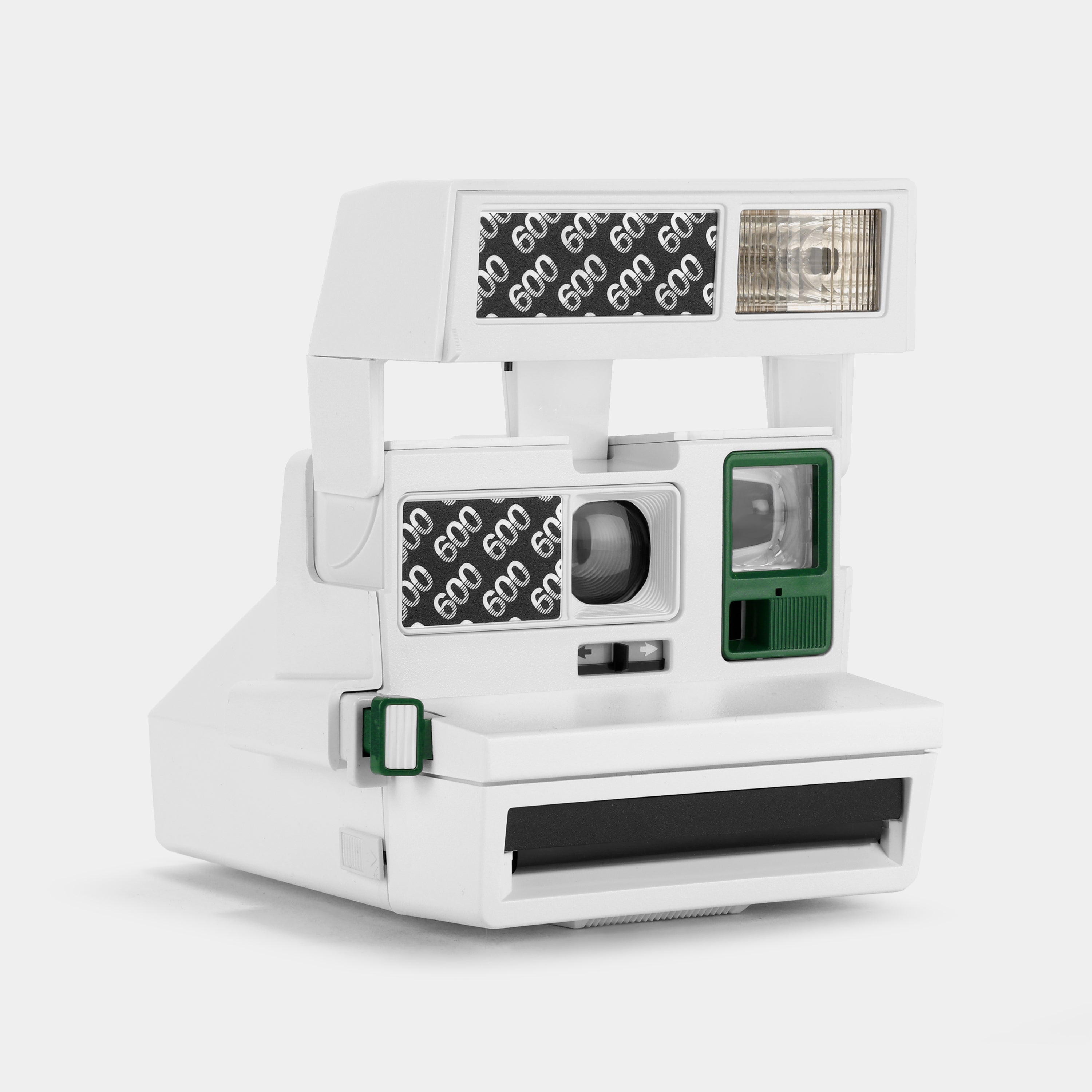 Polaroid 600 White and Green Swirl Instant Film Camera
