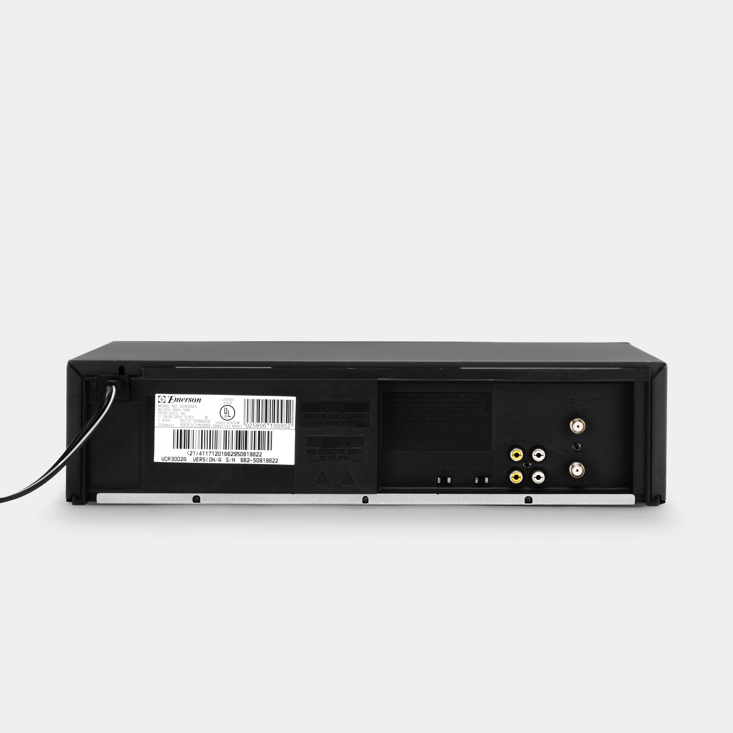 Emerson VCR3002A VCR VHS Player