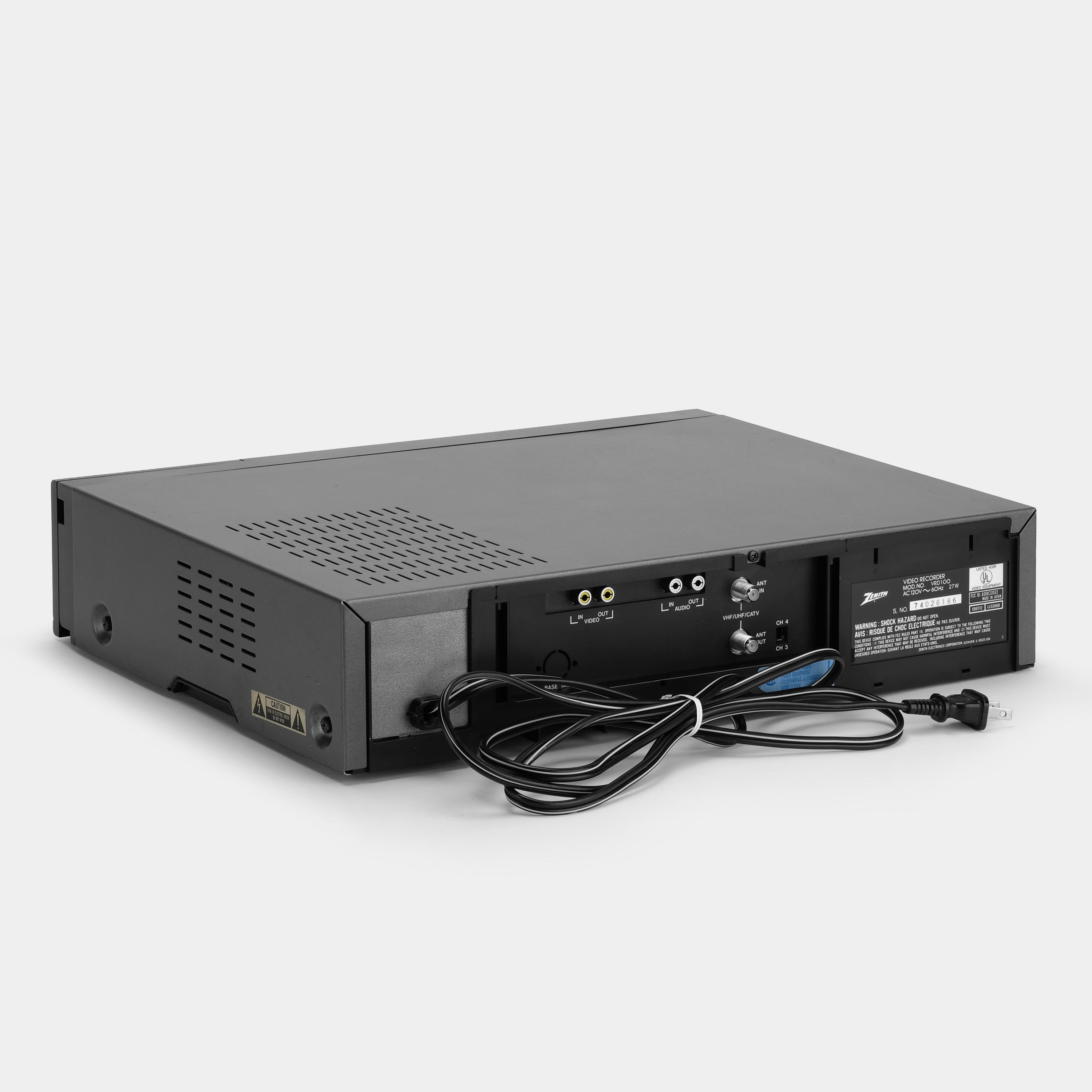 Zenith VDR100 VCR VHS Player