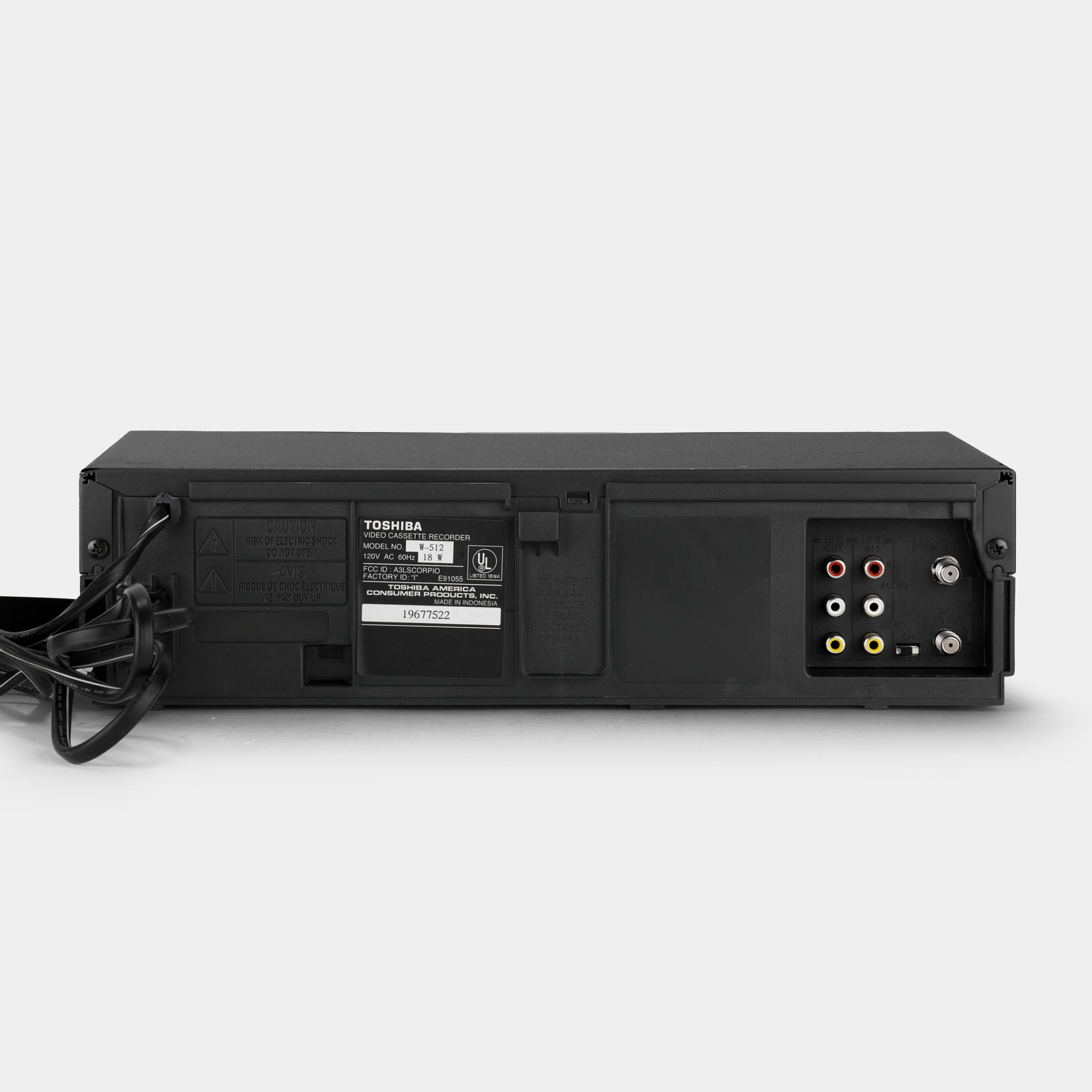 Toshiba W-512 VCR VHS Player