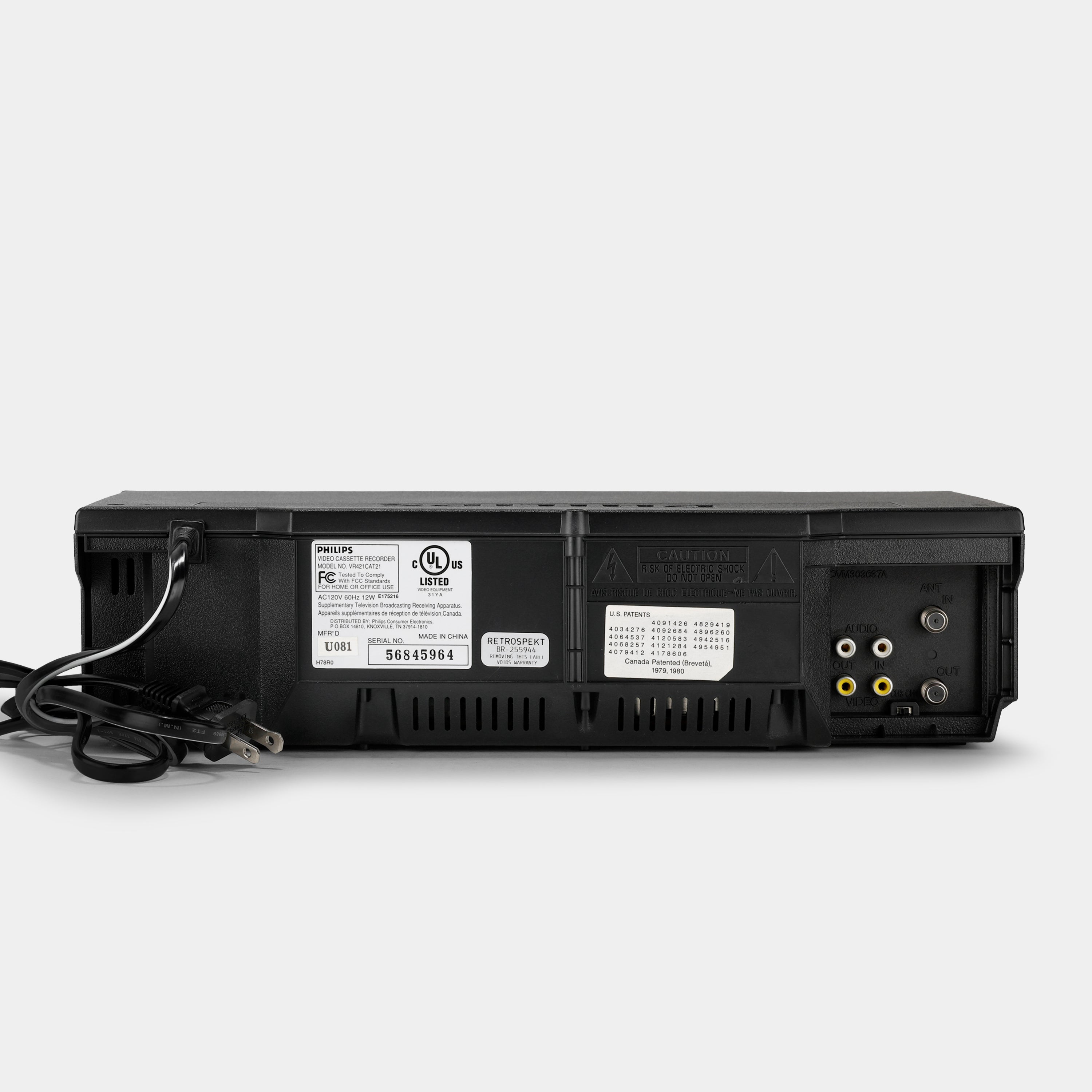 Philips VR421CAT21 VCR VHS Player