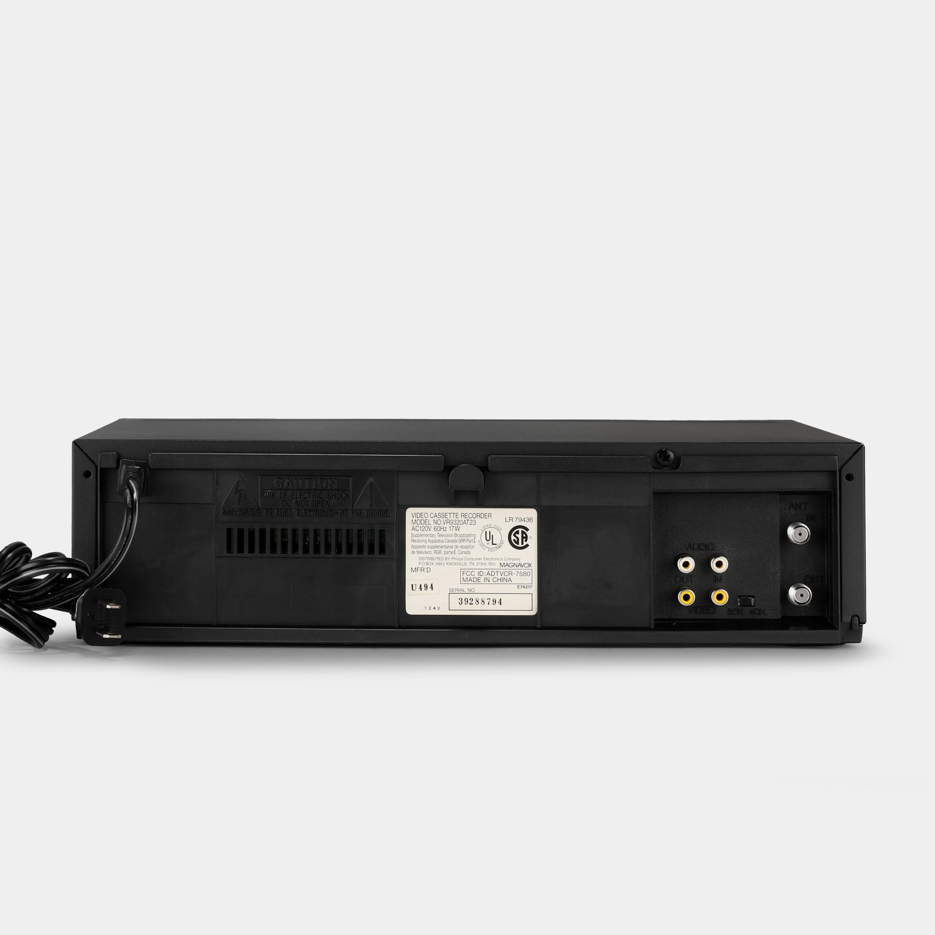 Magnavox VR9320AT23 VCR VHS Player