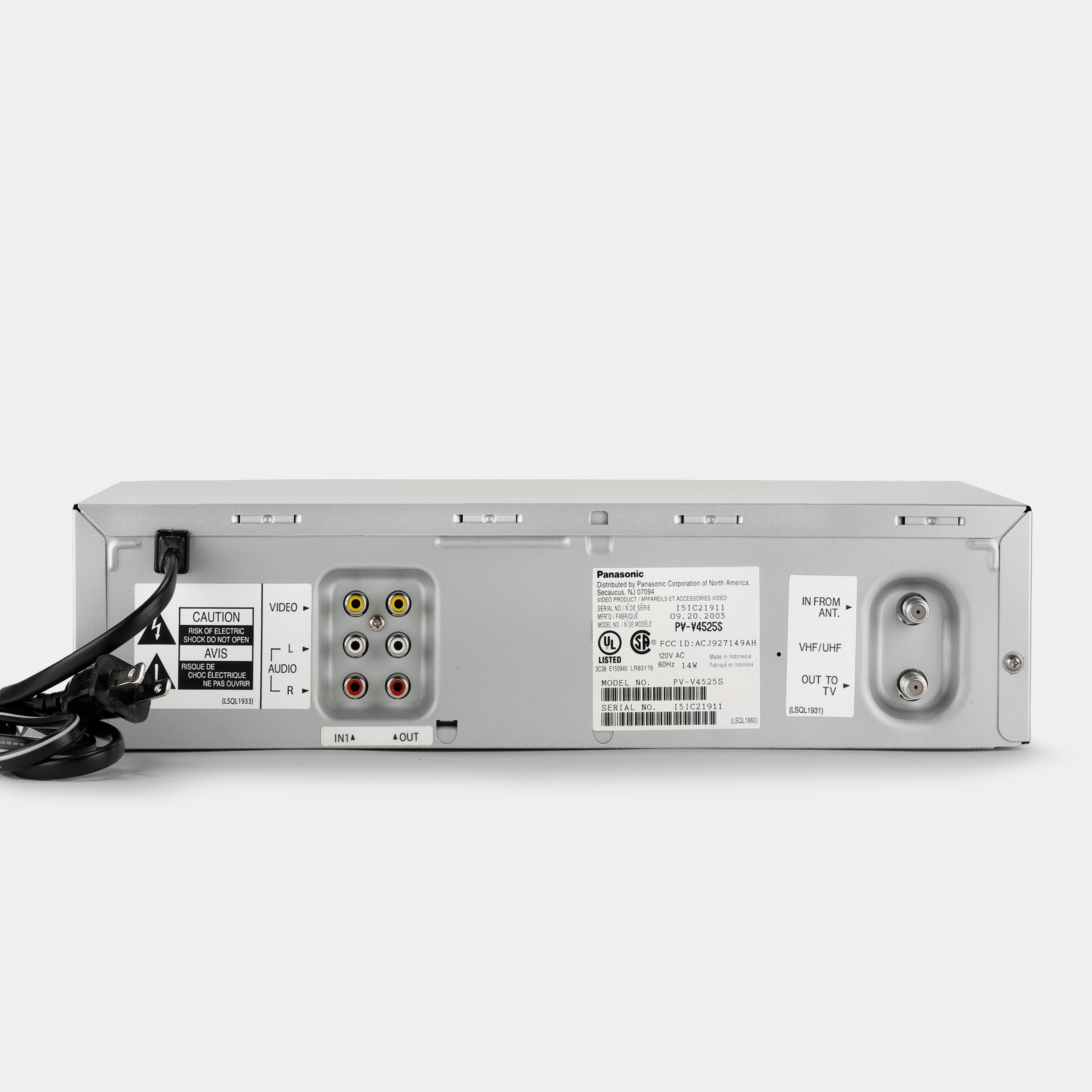Panasonic PV-V4525S VCR VHS Player