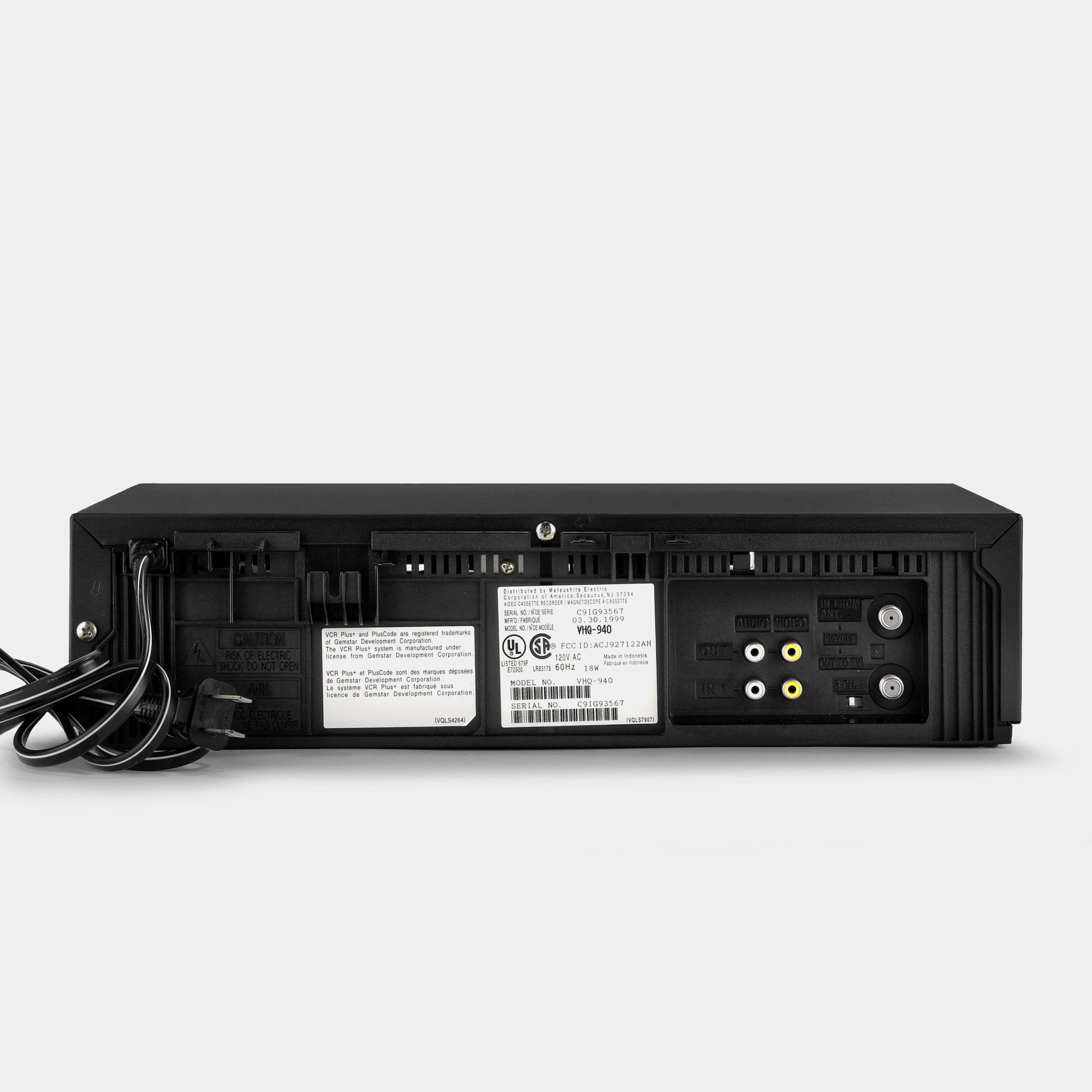 Quasar VHQ-940 VCR VHS Player