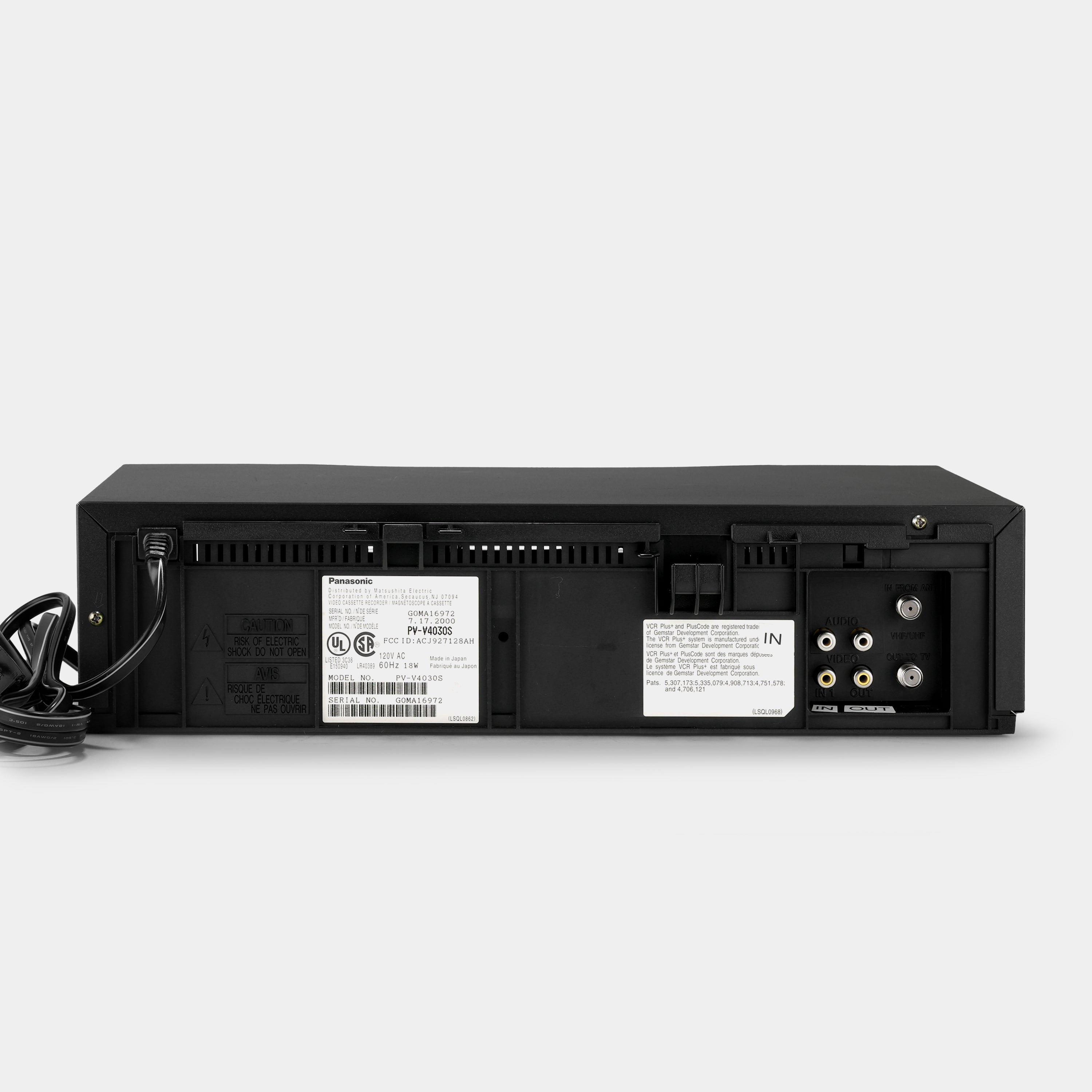 Panasonic PV-V4030S VCR VHS Player