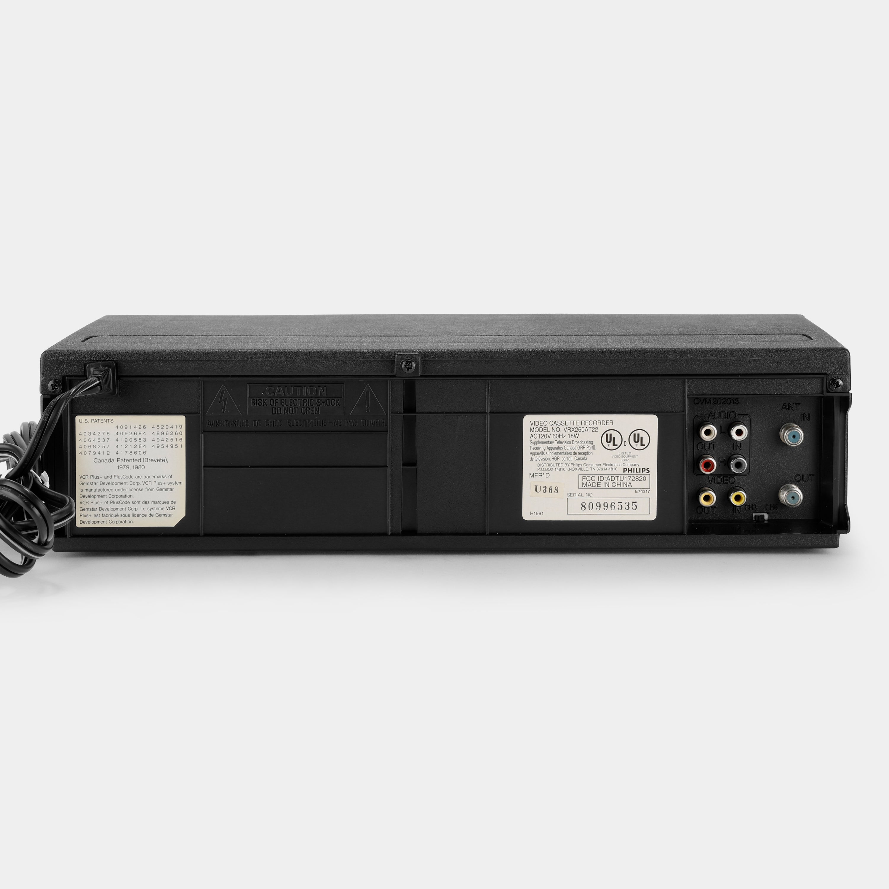 Philips Magnavox VRX260AT22 VCR VHS Player