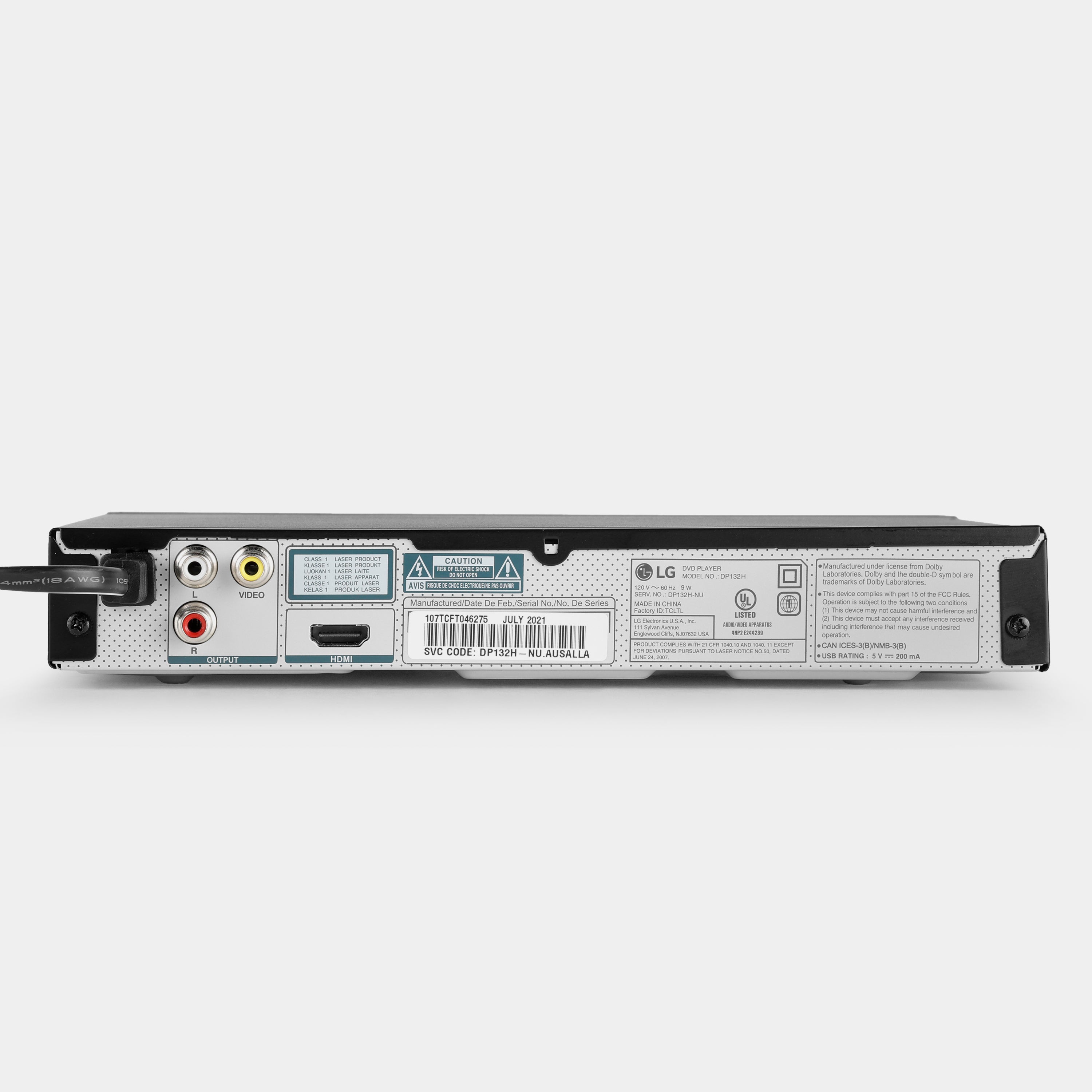 LG DP-132H DVD Player