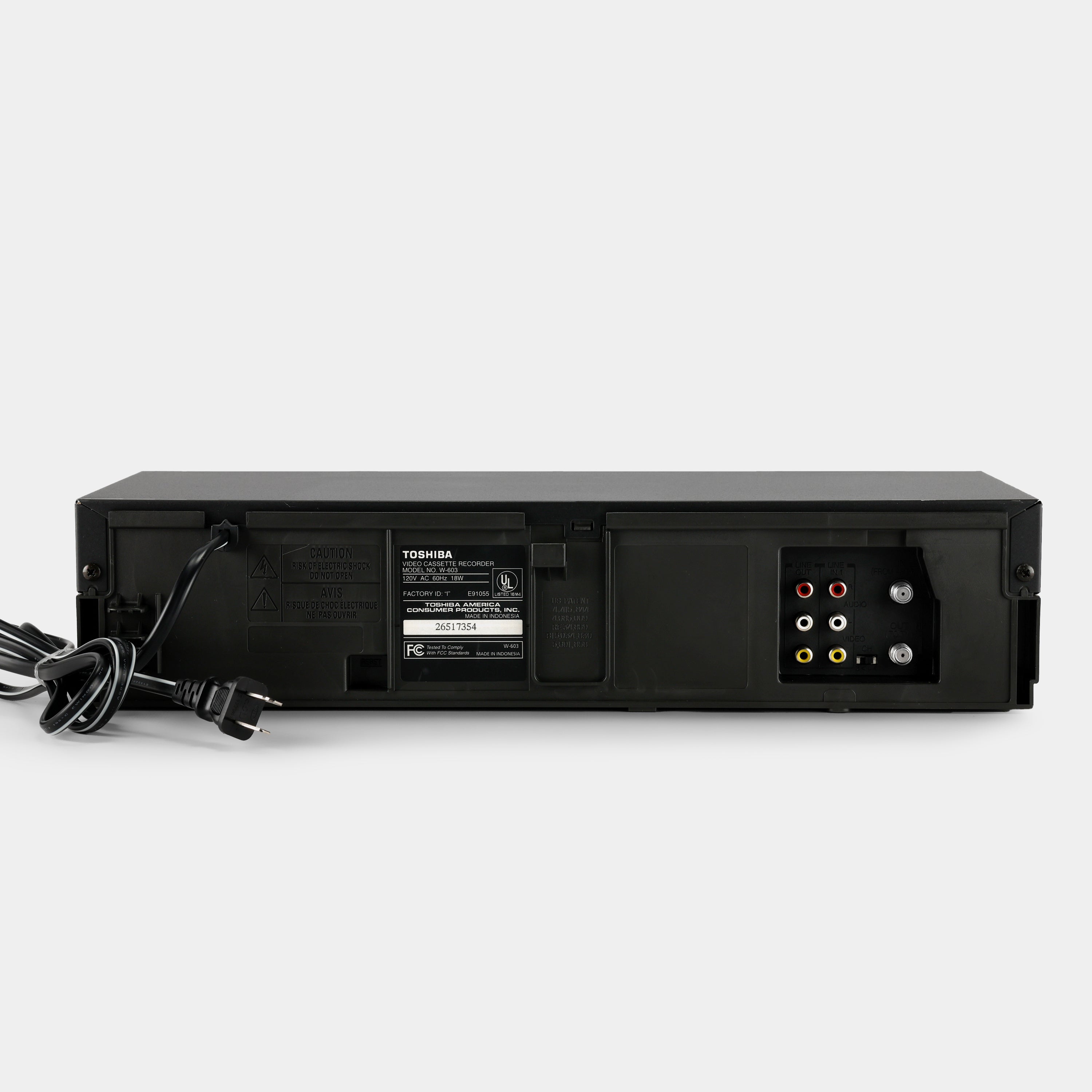 Toshiba W-603 VCR VHS Player