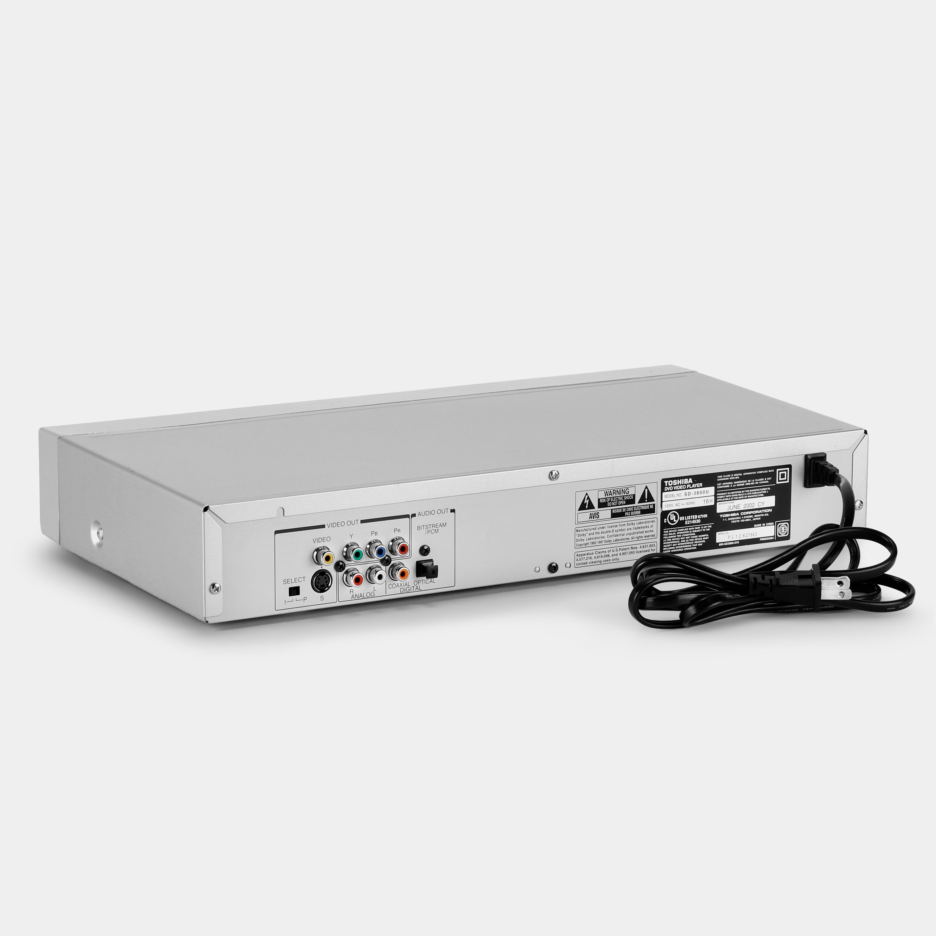 Toshiba SD-3800U DVD Player