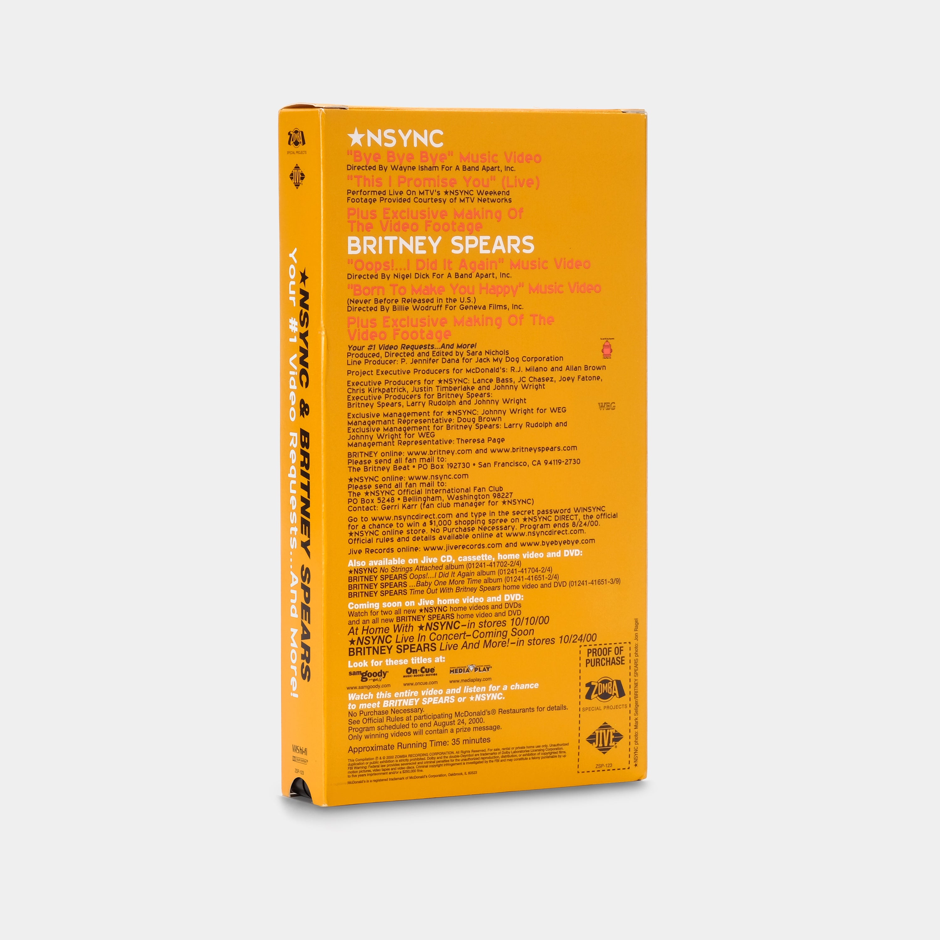 'N Sync & Britney Spears: Your #1 Video Requests... And More! VHS Tape