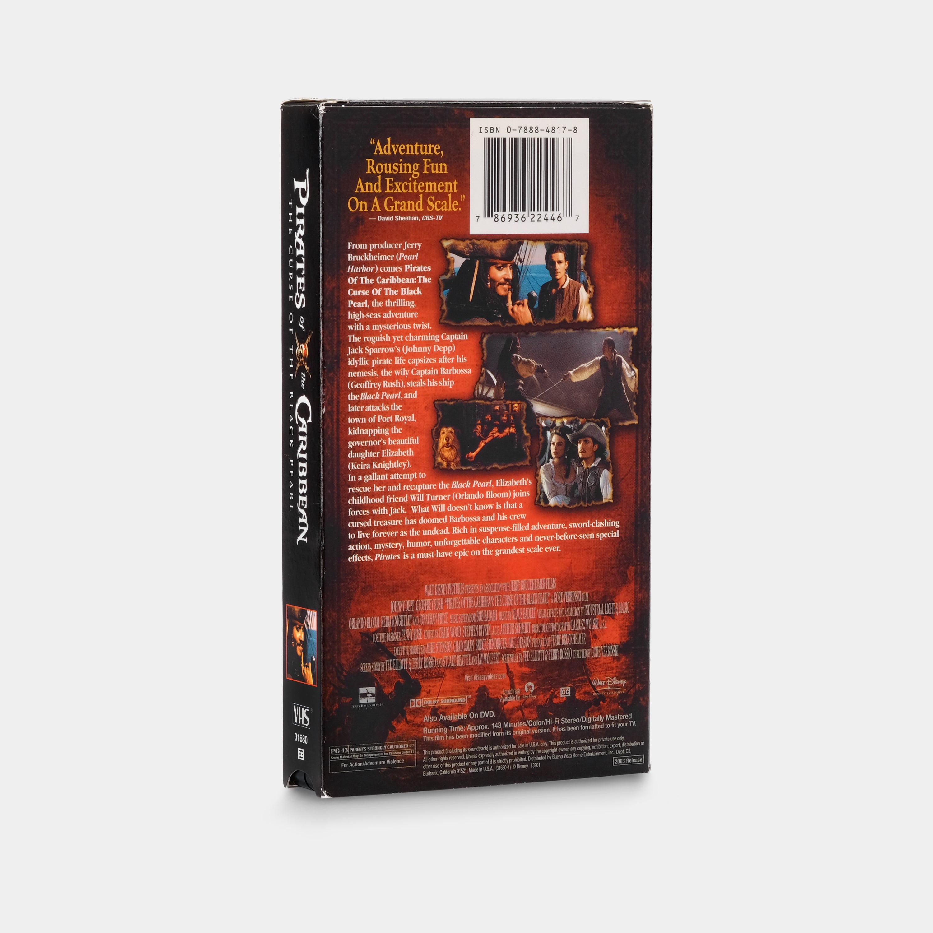 Pirates of the Caribbean: The Curse of the Black Pearl VHS Tape