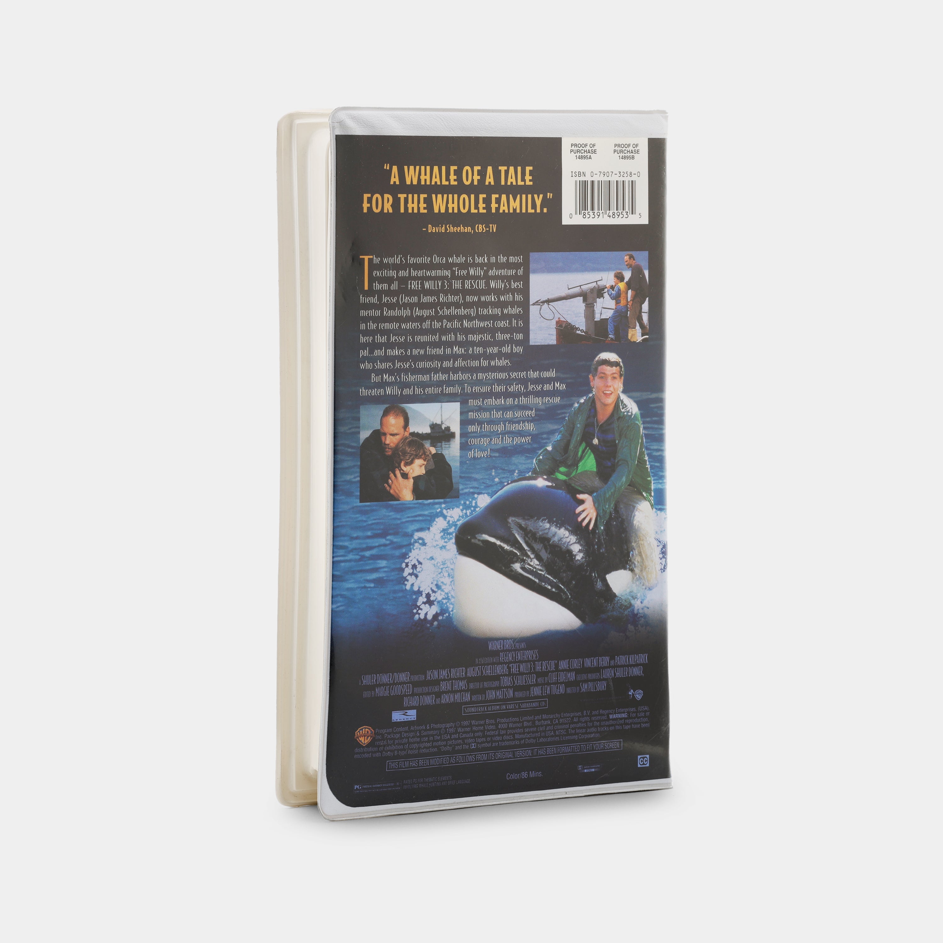 Free Willy 3: The Rescue VHS Tape