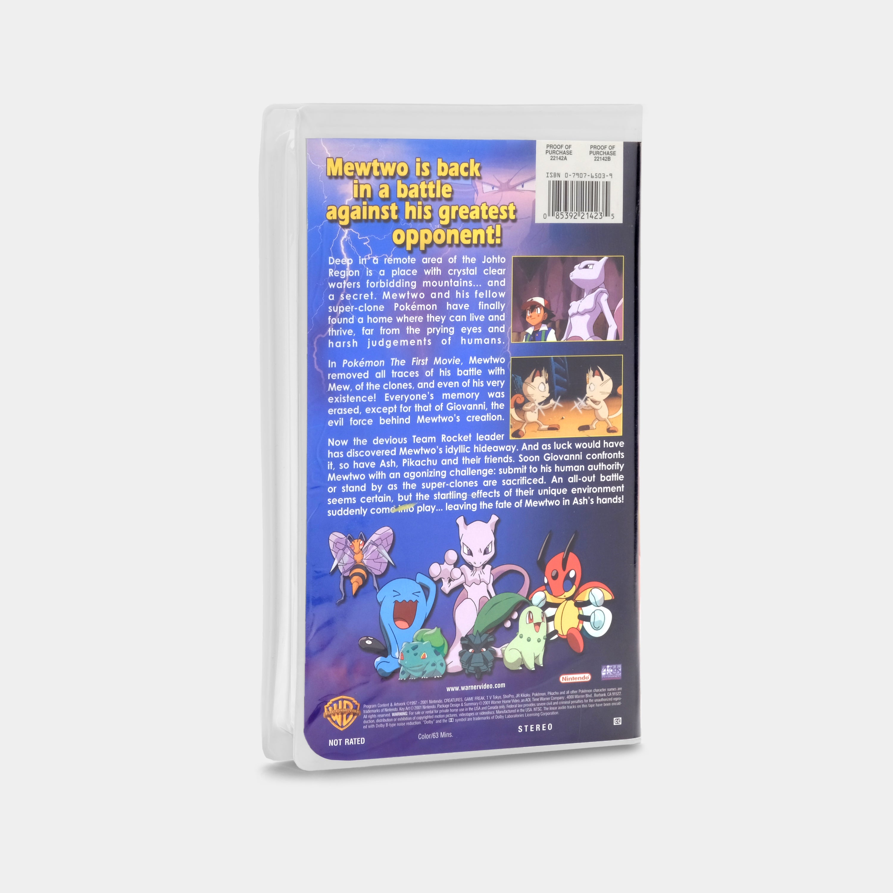 Pokémon Mewtwo Returns VHS Tape