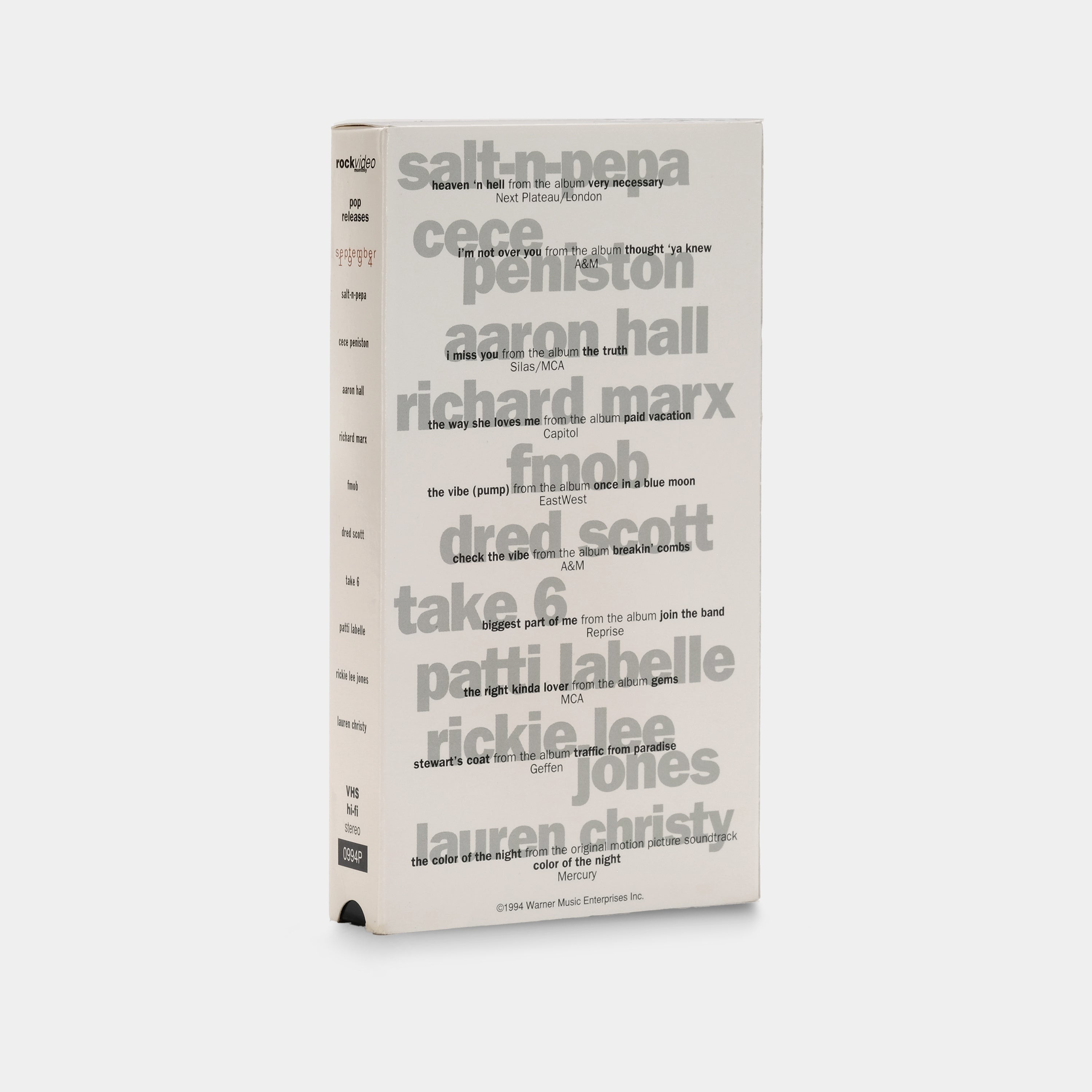 RockVideo Monthly - Pop Releases September 1994 VHS Tape