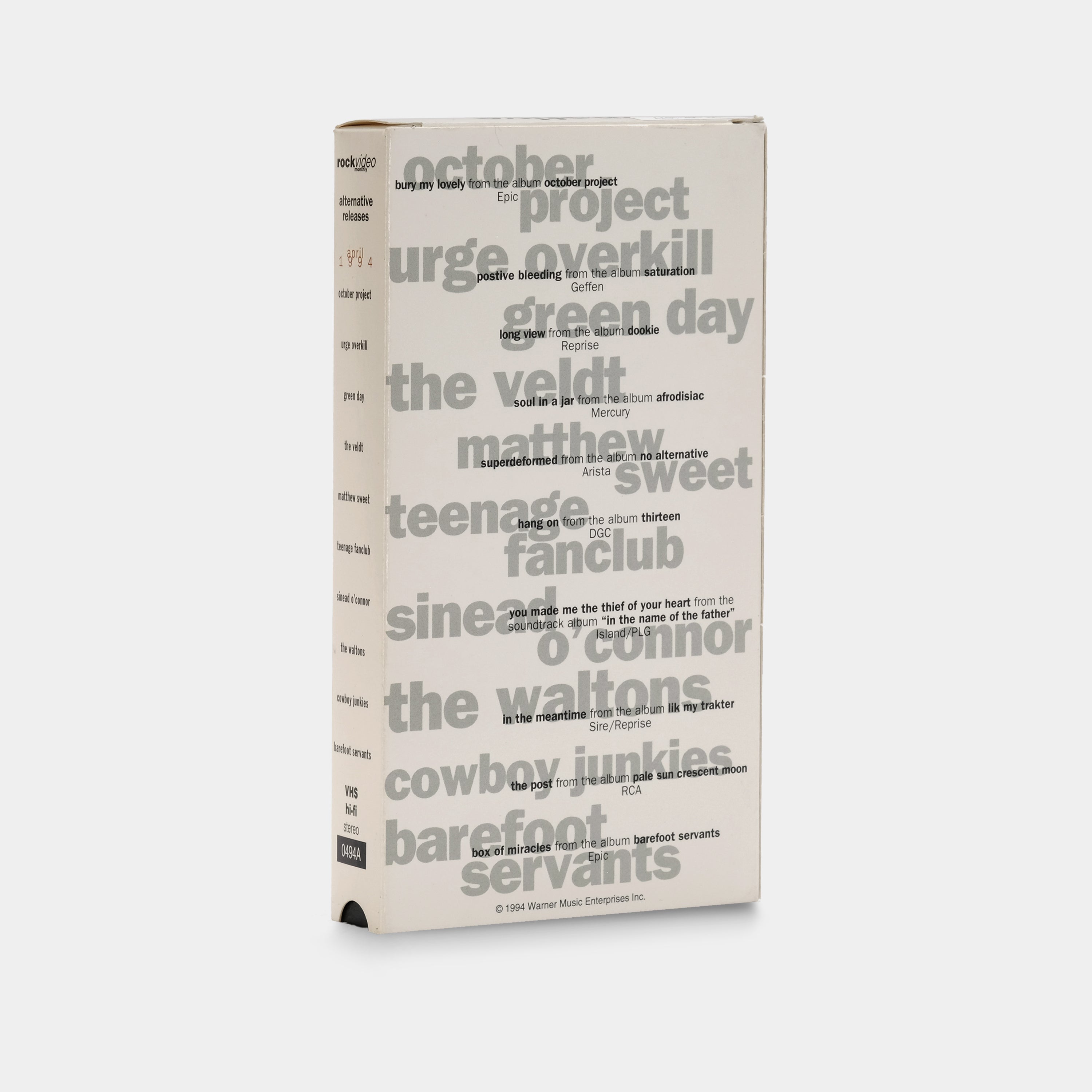 RockVideo Monthly - Alternative Releases April 1994 VHS Tape