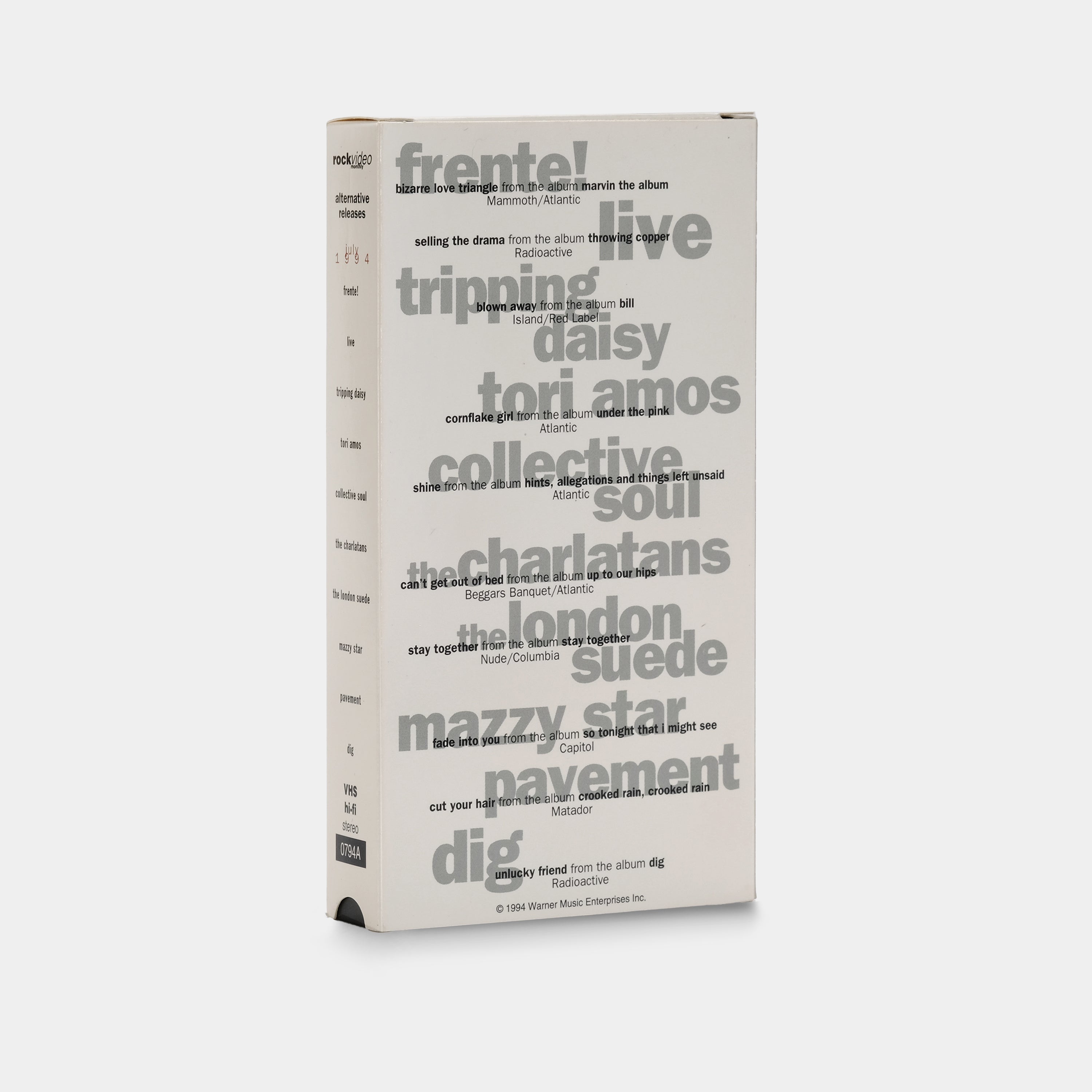 RockVideo Monthly - Alternative Releases July 1994 VHS Tape