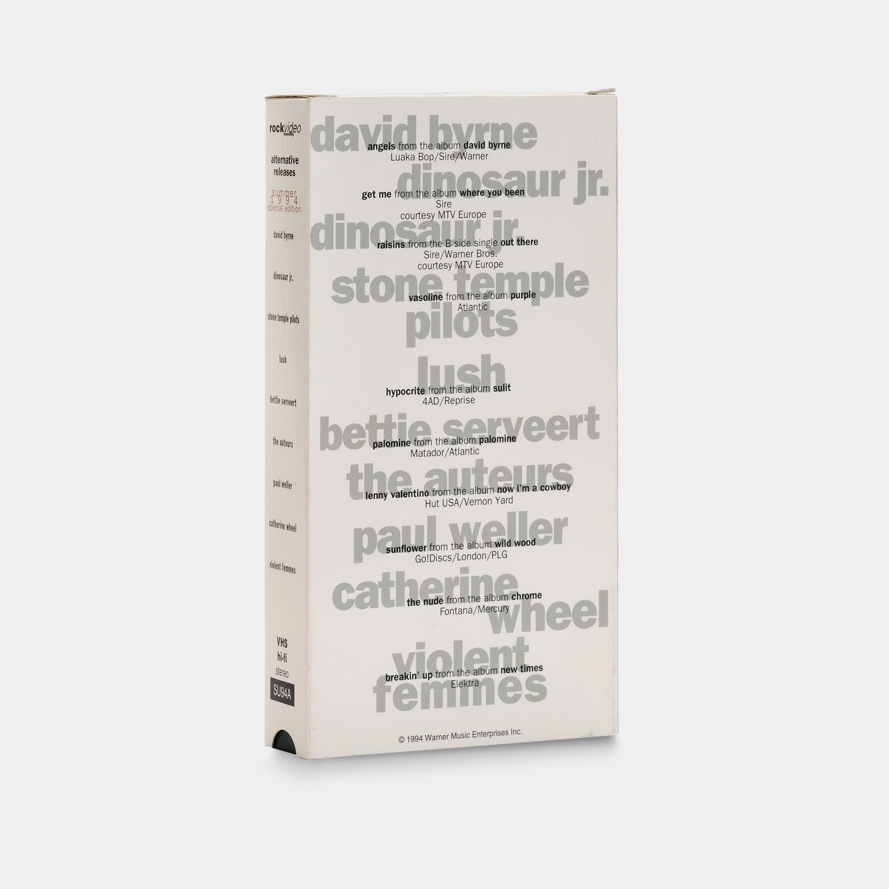 RockVideo Monthly - Alternative Releases Summer 1994 Special Edition VHS Tape