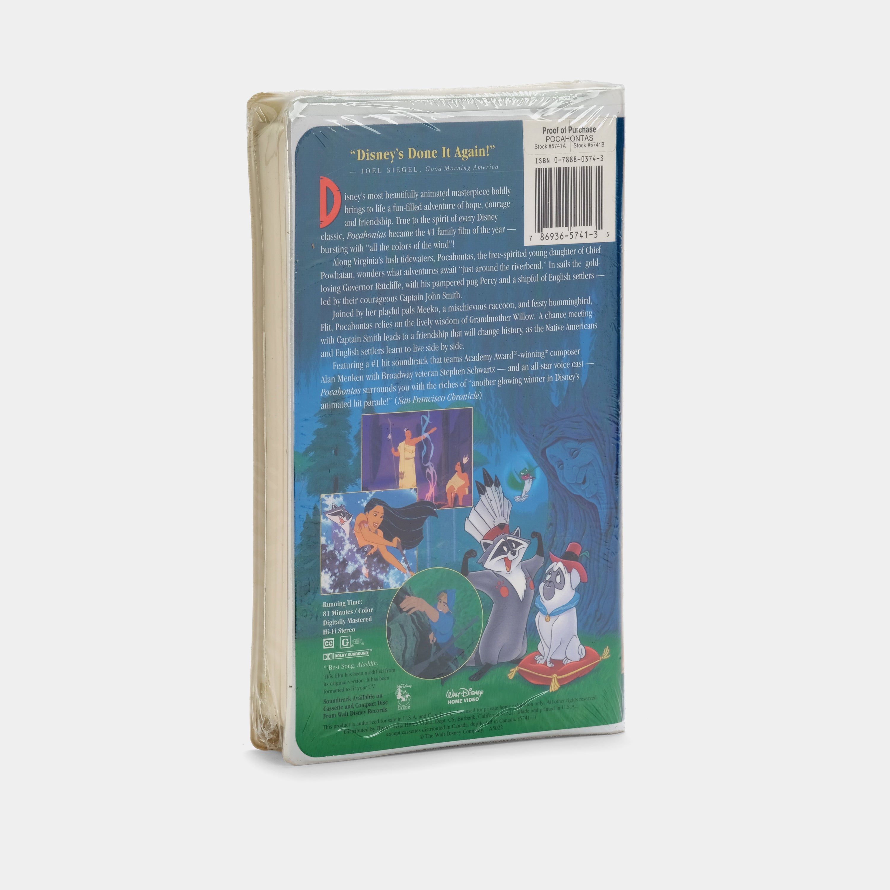 Disney's Pocahontas (Sealed) VHS Tape