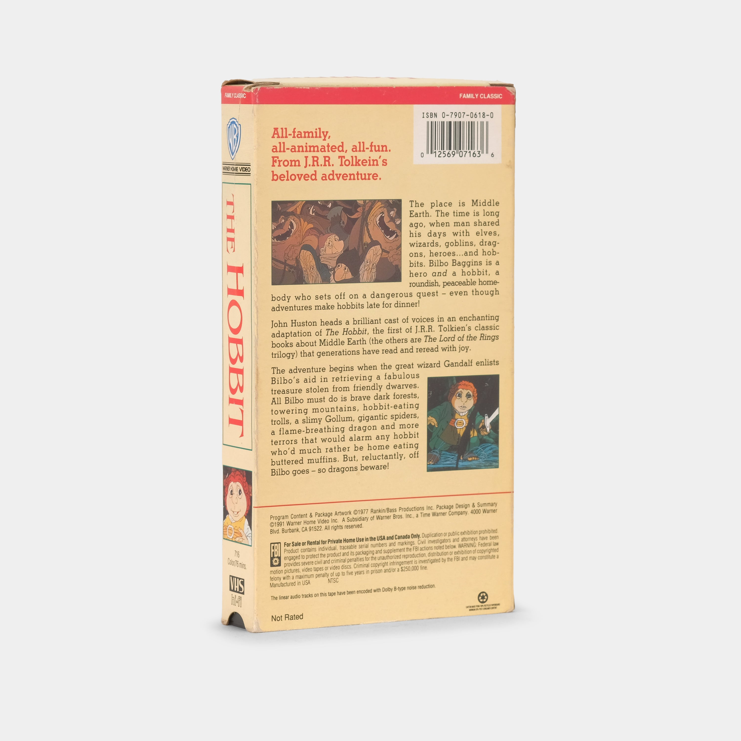 The Hobbit (Animated) VHS Tape