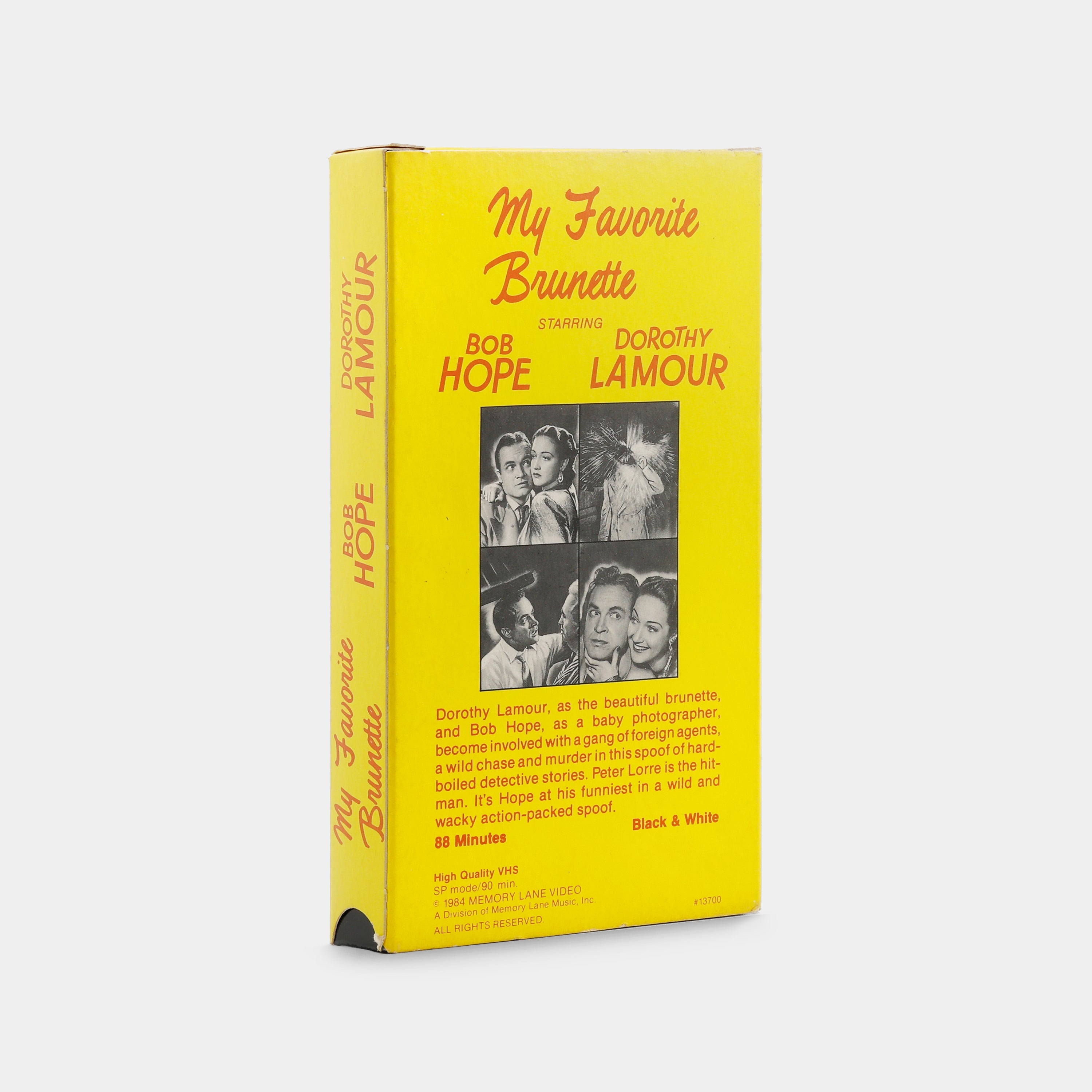 My Favorite Brunette VHS Tape