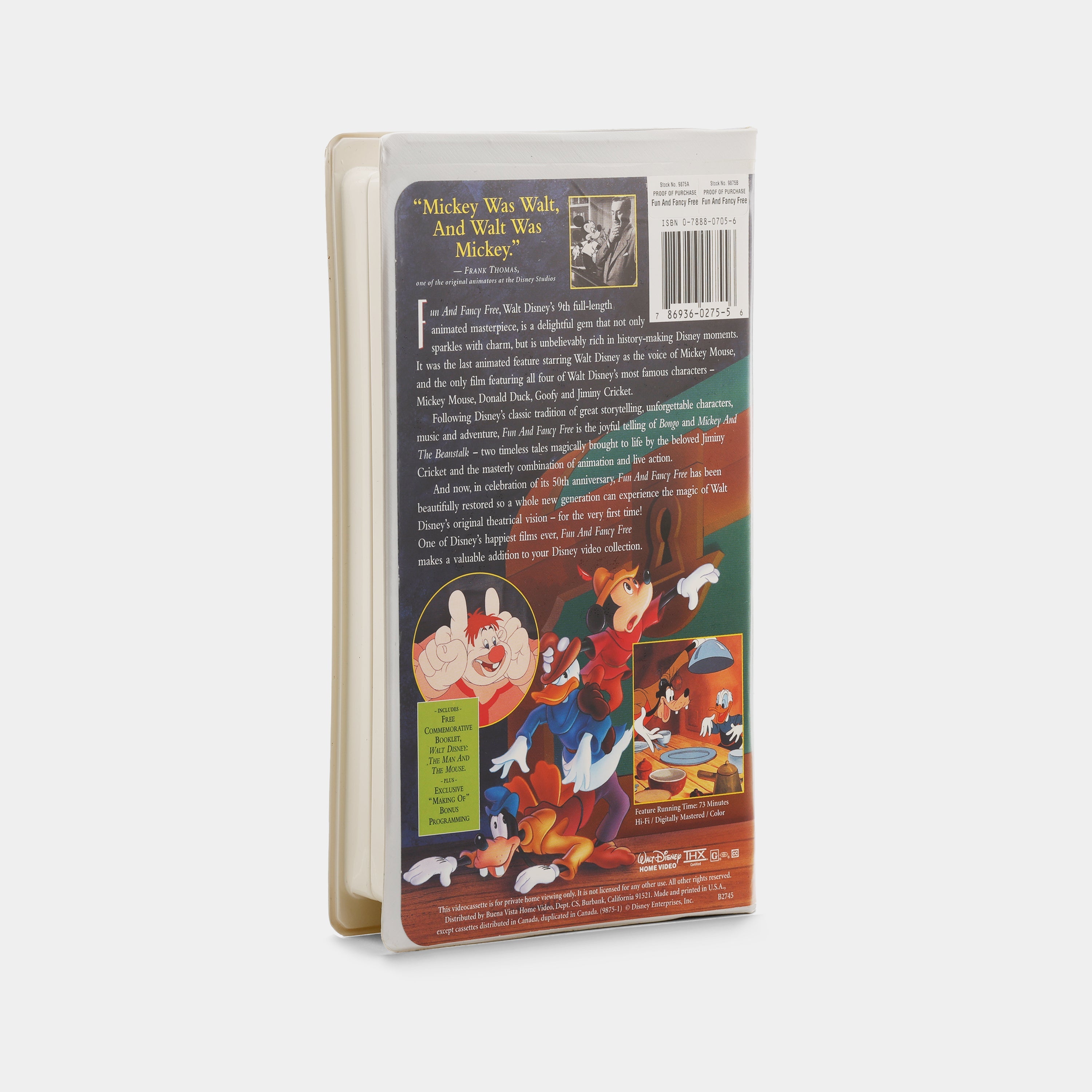 Fun and Fancy Free VHS Tape