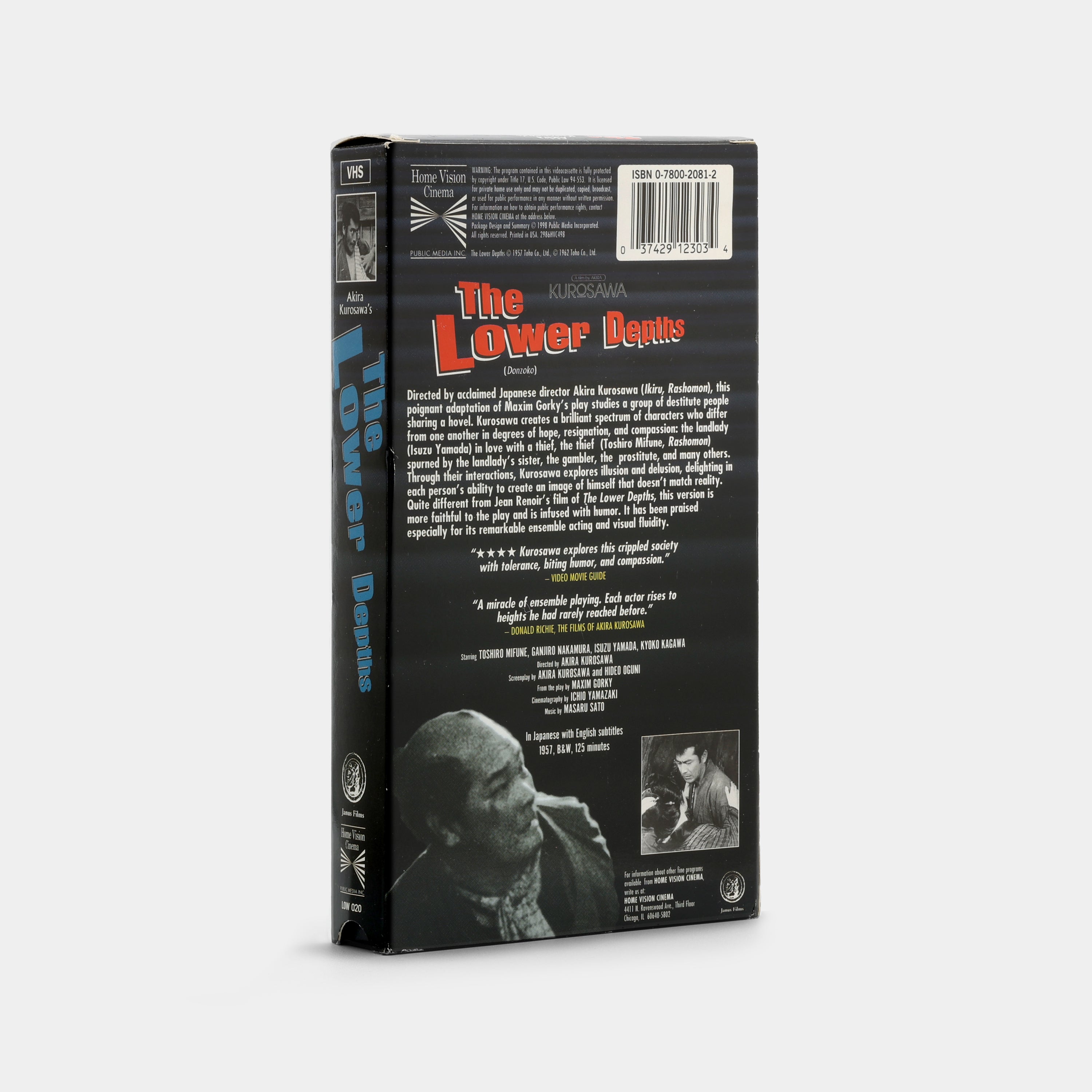 The Lower Depths VHS Tape