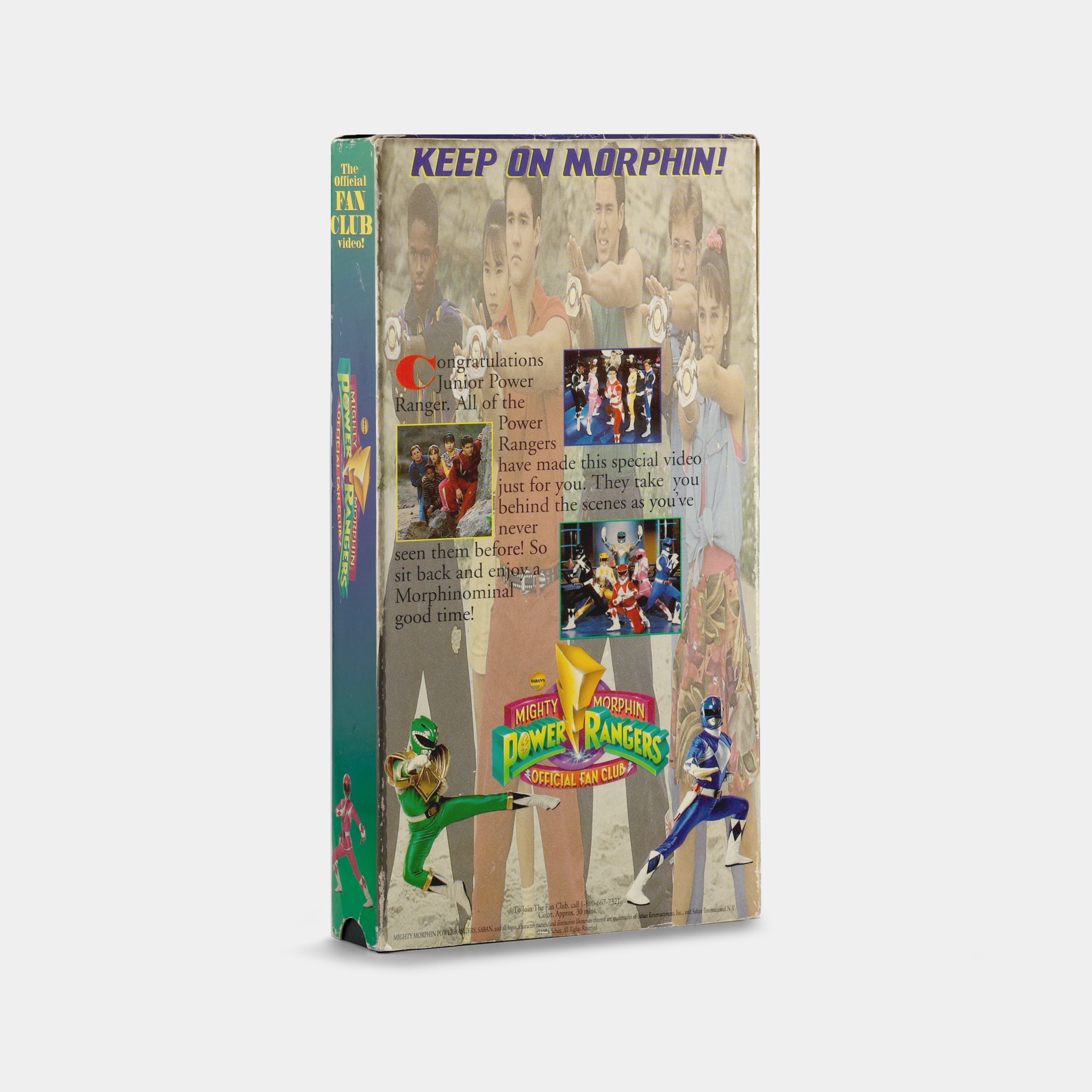 Mighty Morphin Power Rangers: Official Fan Club Video! VHS Tape