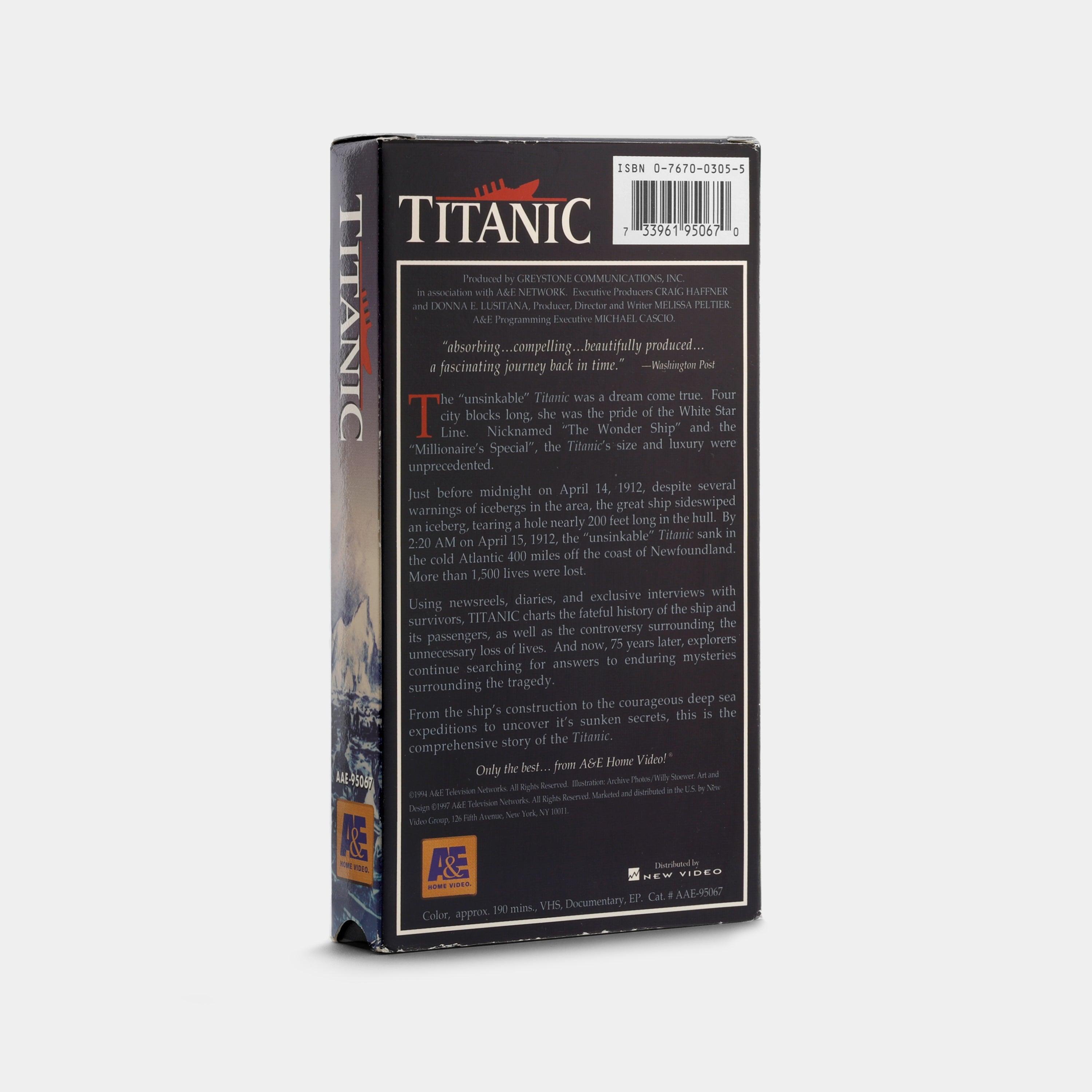 Titanic: The Complete Story VHS Tape