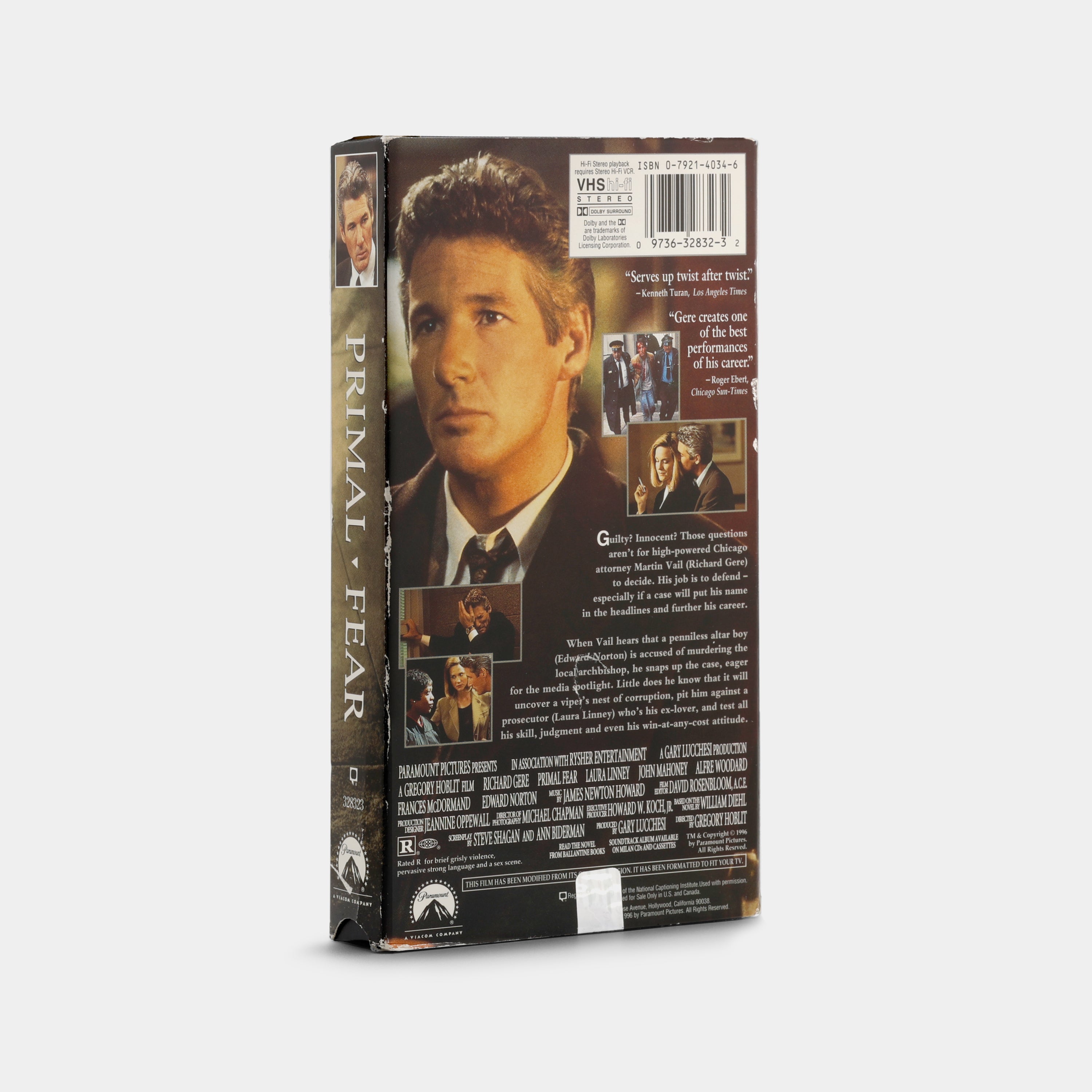 Primal Fear VHS Tape