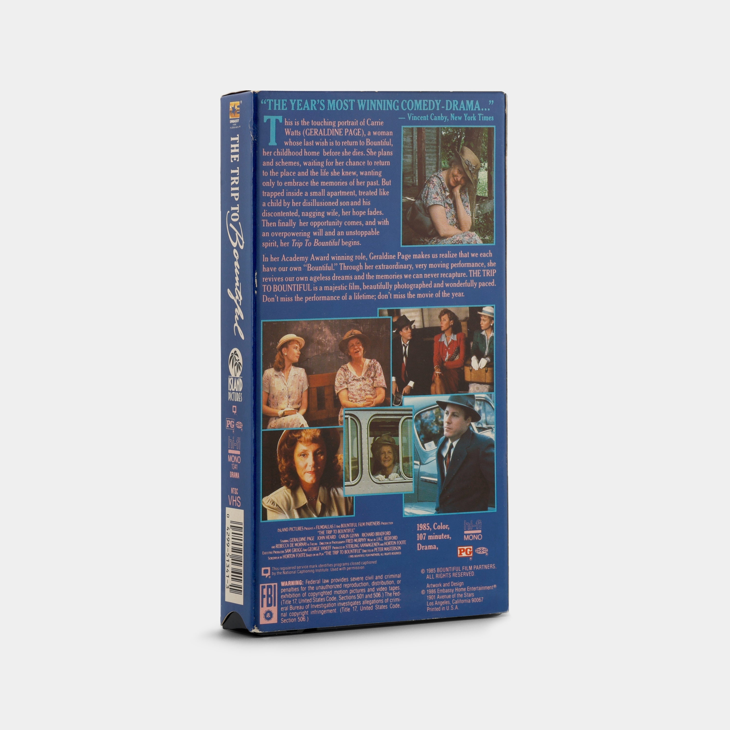 The Trip to Bountiful VHS Tape