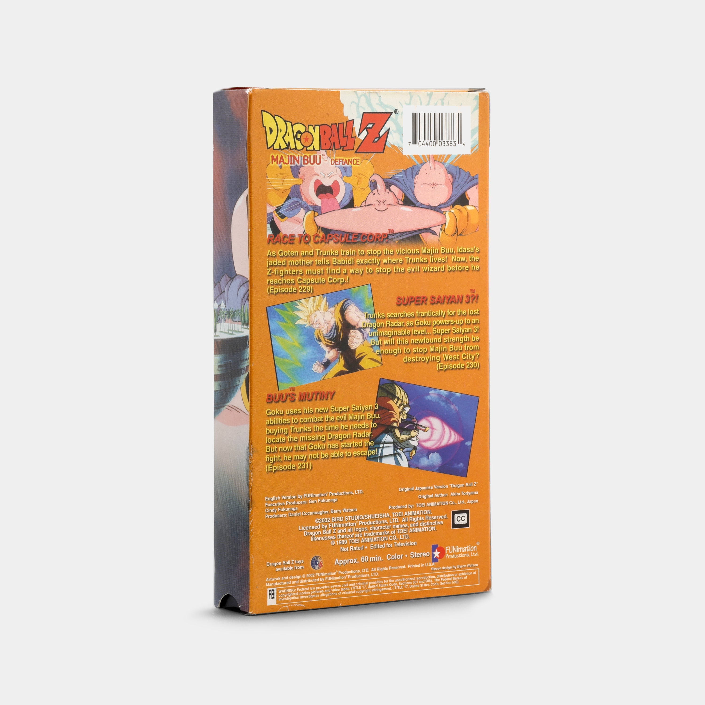 Dragon Ball Z: Majin Buu - Defiance VHS Tape