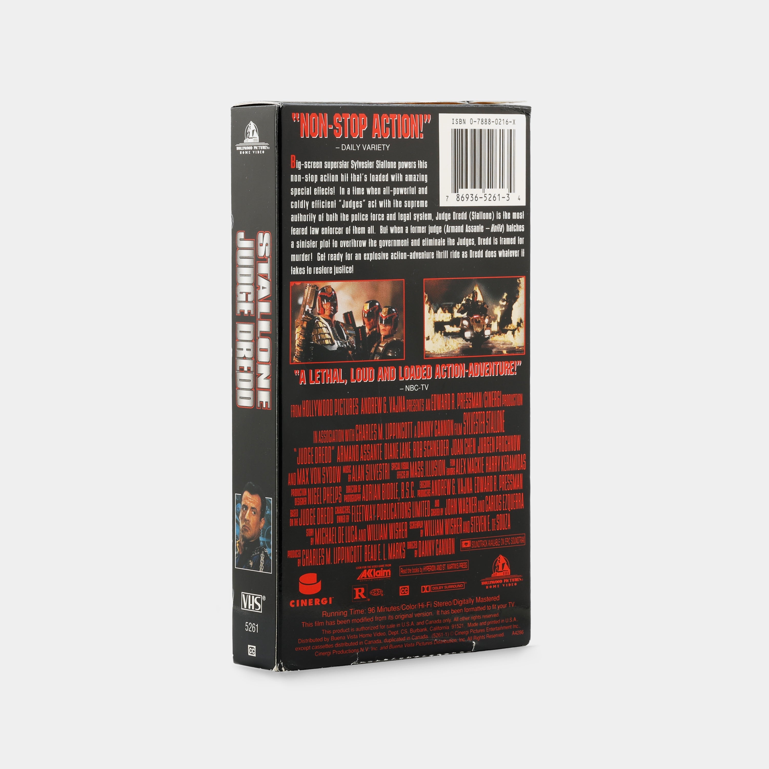 Judge Dredd VHS Tape