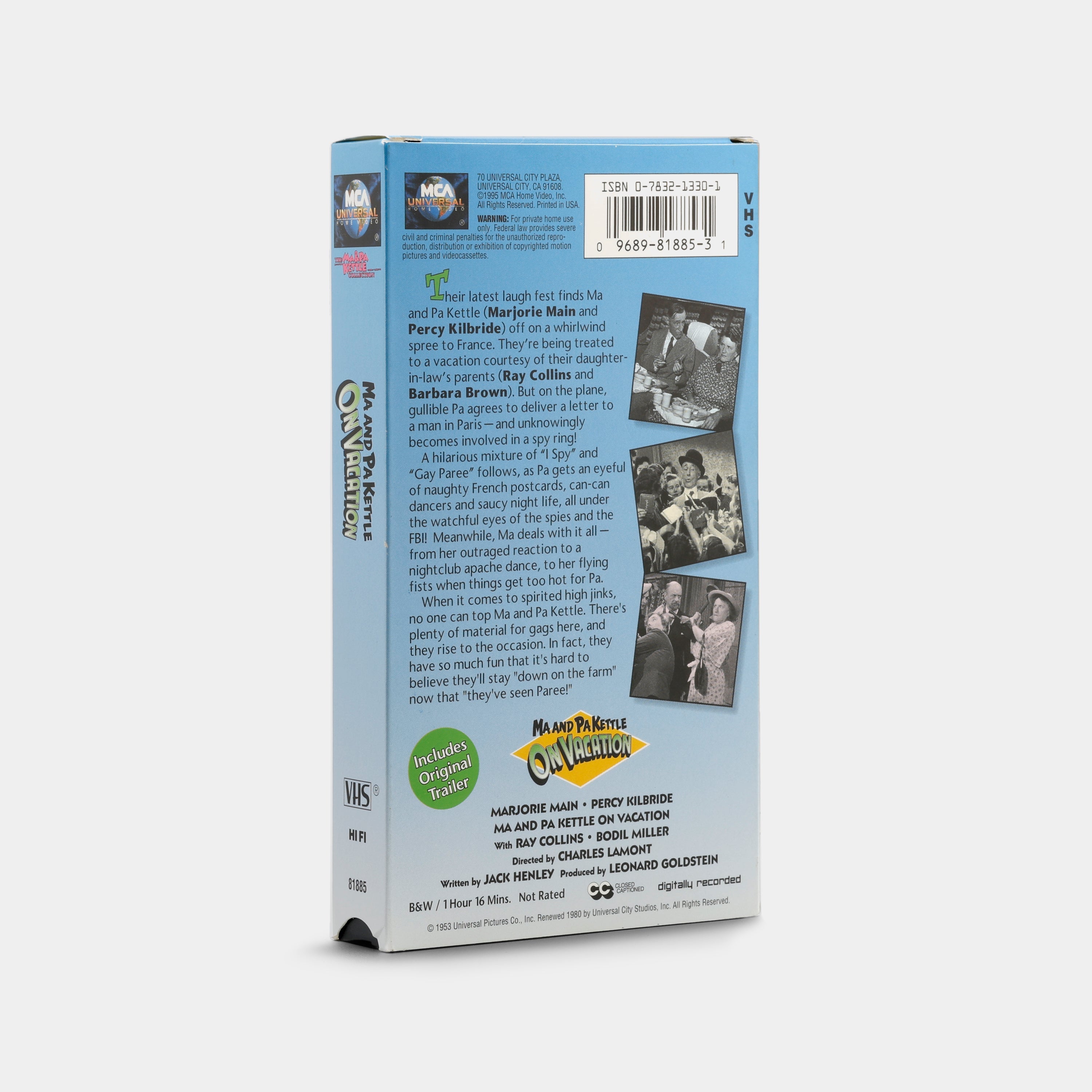 Ma and Pa Kettle on Vacation VHS Tape
