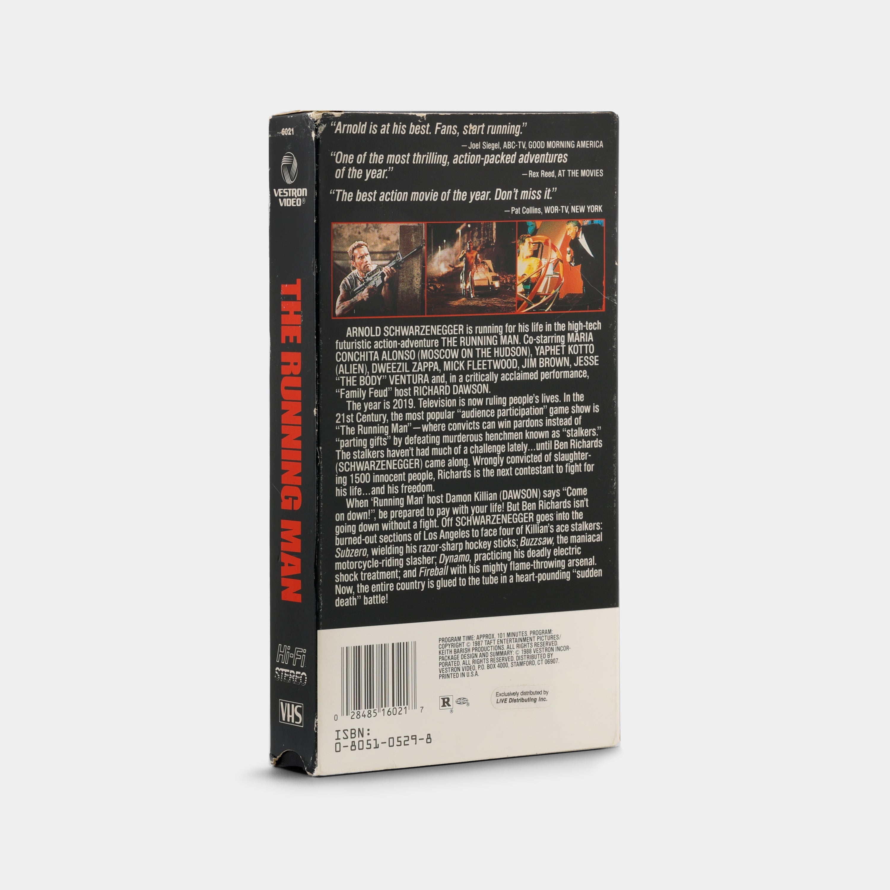 The Running Man VHS Tape