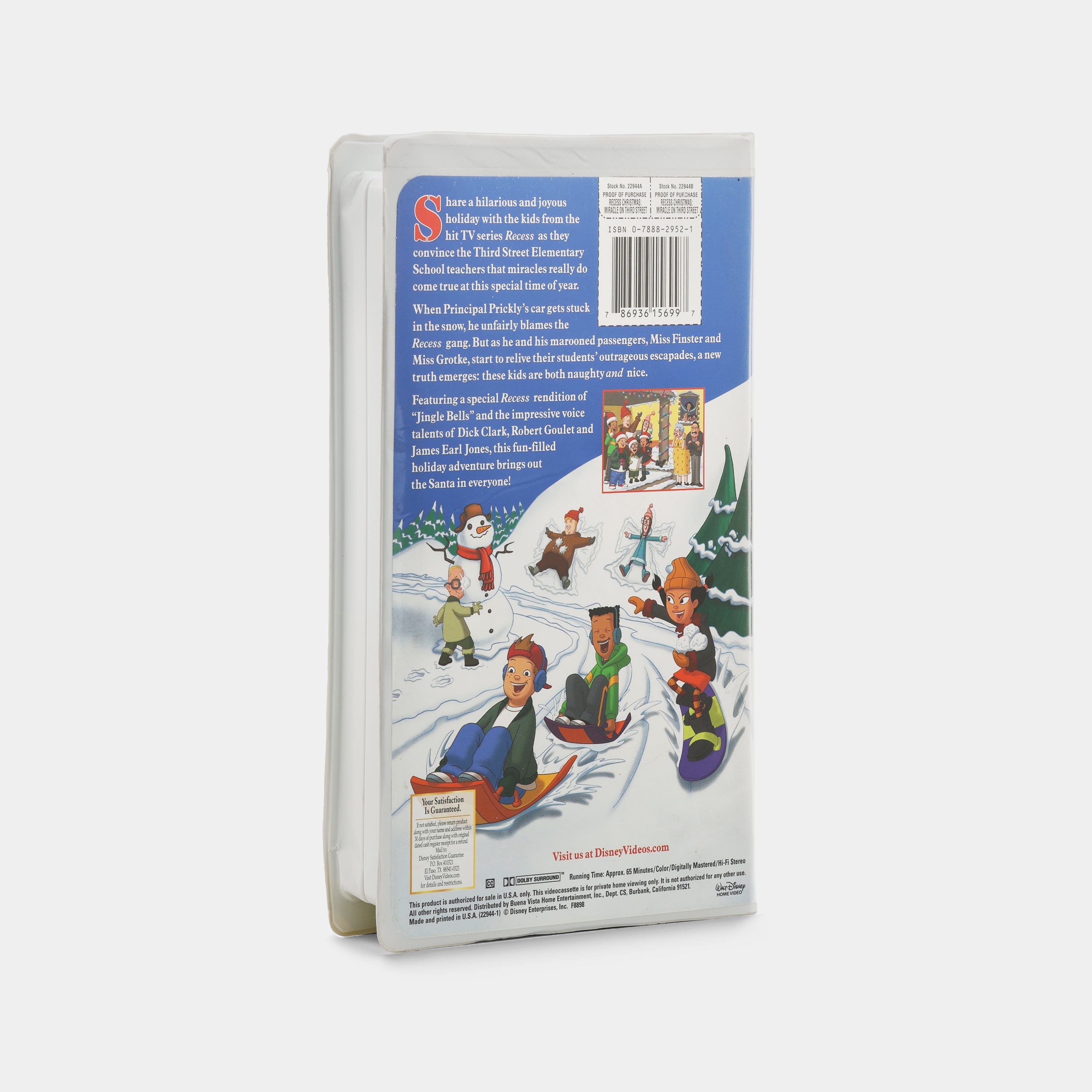 Recess Christmas: Miracle on Third Street VHS Tape