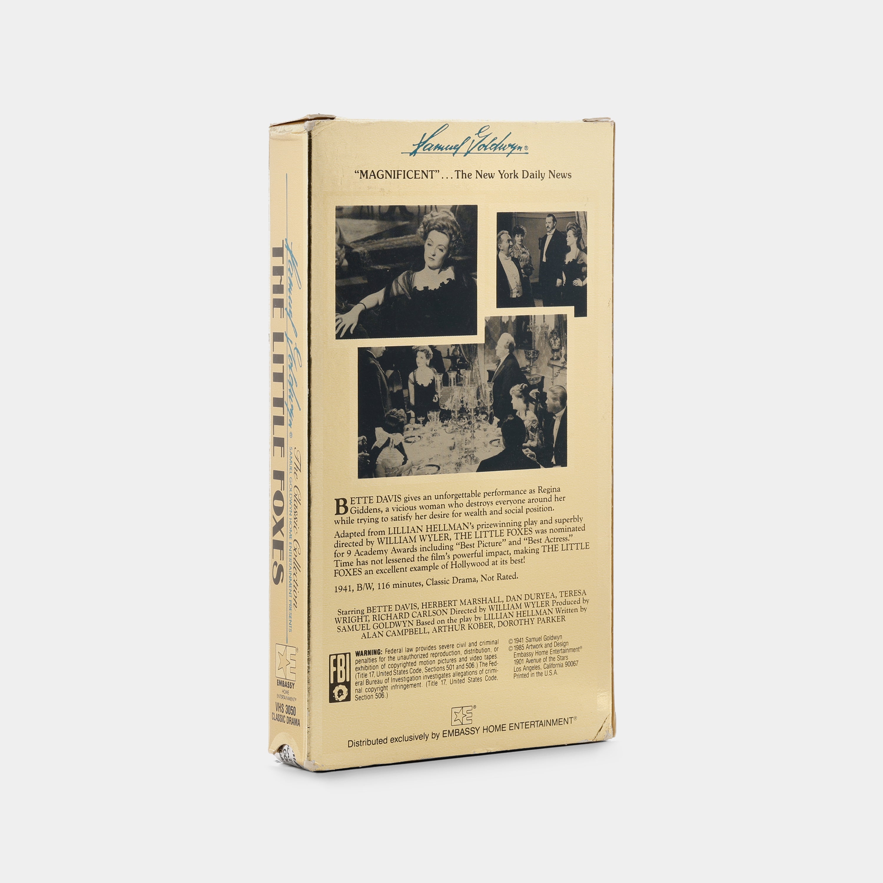 The Little Foxes VHS Tape