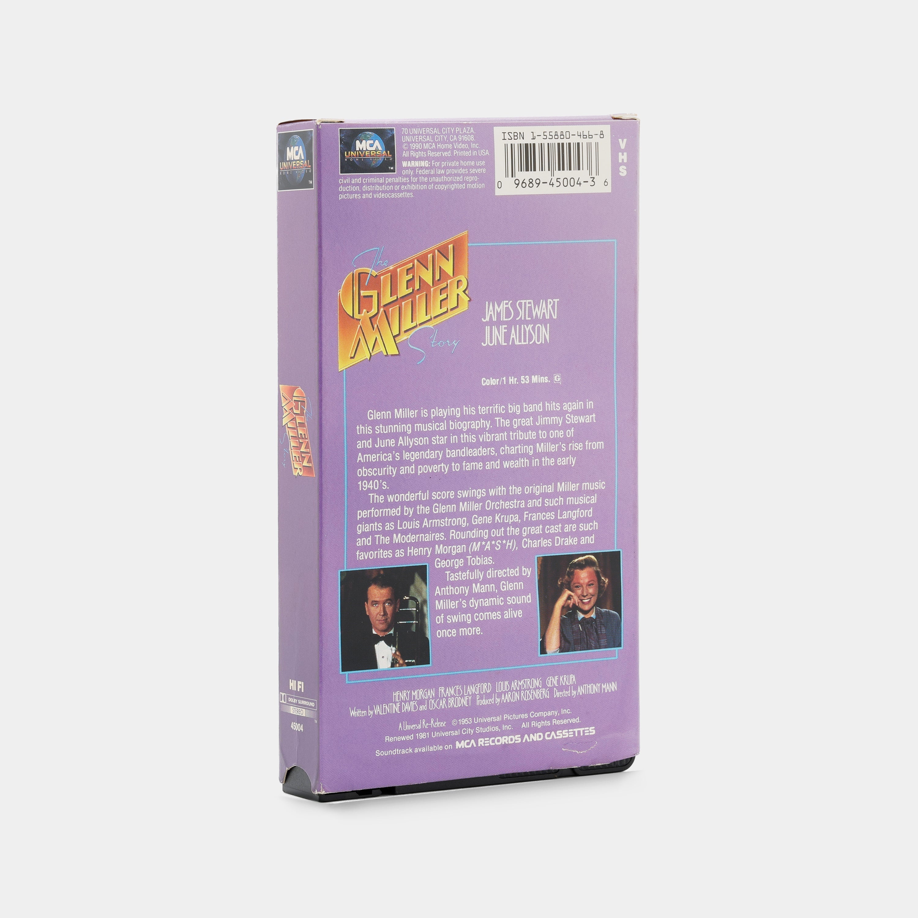 The Glenn Miller Story VHS Tape