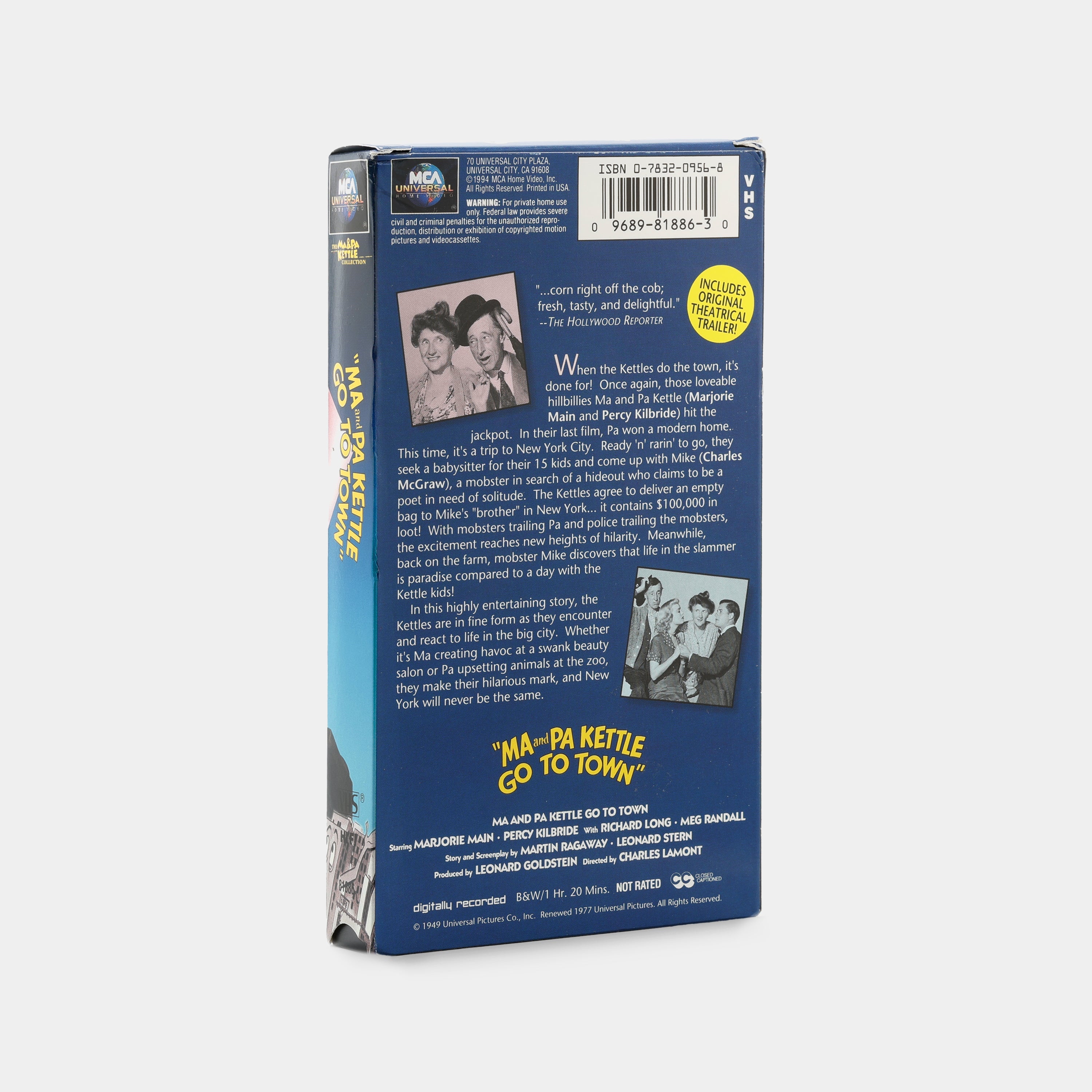 Ma and Pa Kettle Go to Town VHS Tape